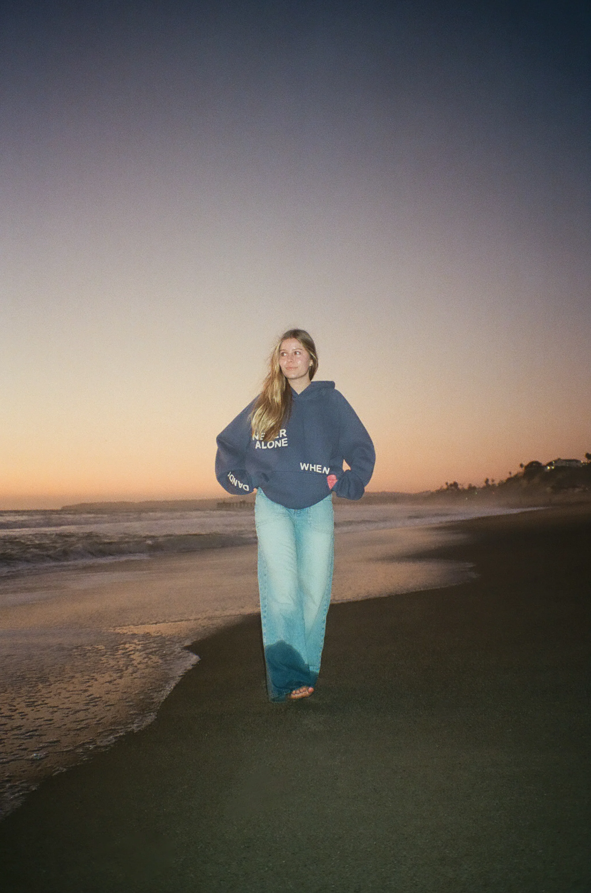 "All my Friends" Oversized Lux Hoodie in Blue - Image 7