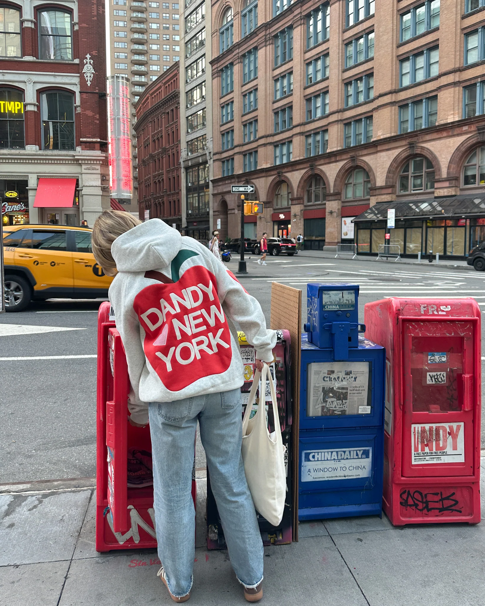 "Big Apple" Oversized Lux Hoodie in Heather Gray - Image 13