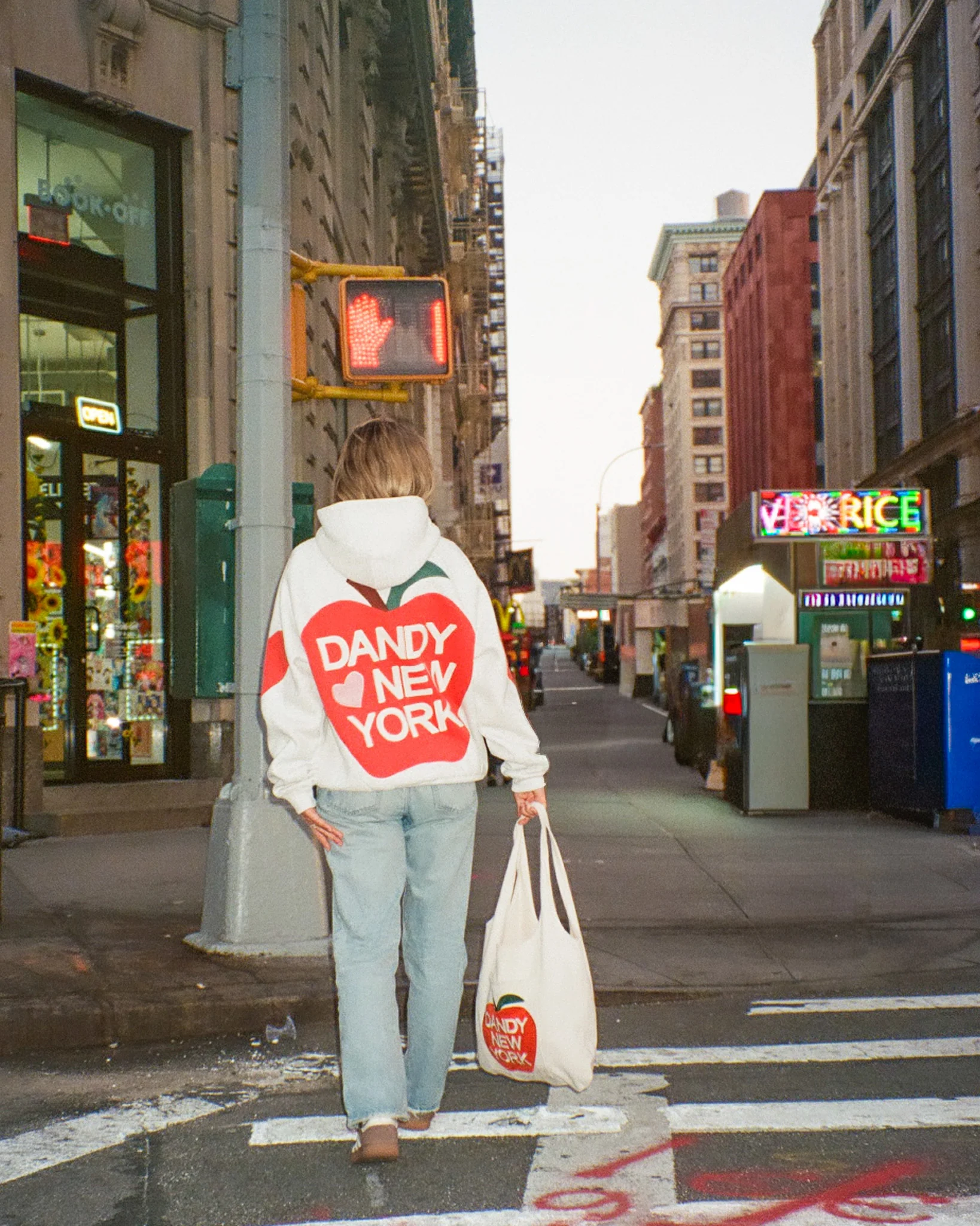 "Big Apple" Oversized Lux Hoodie in Heather Gray - Image 14