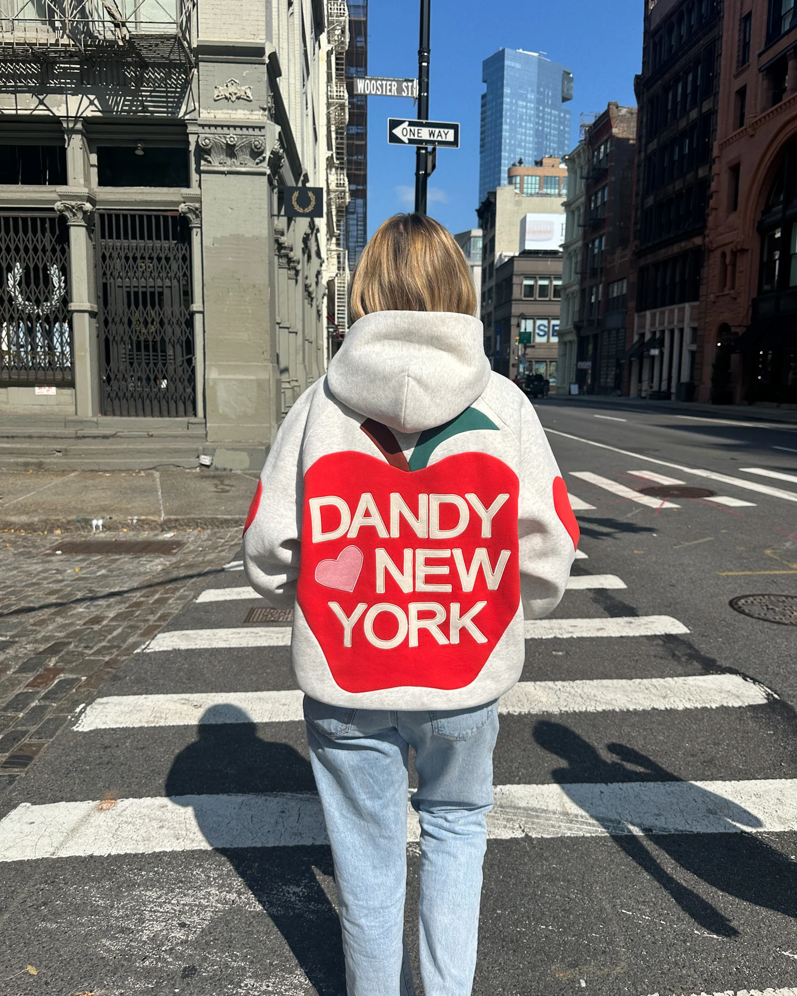 "Big Apple" Oversized Lux Hoodie in Heather Gray - Image 7