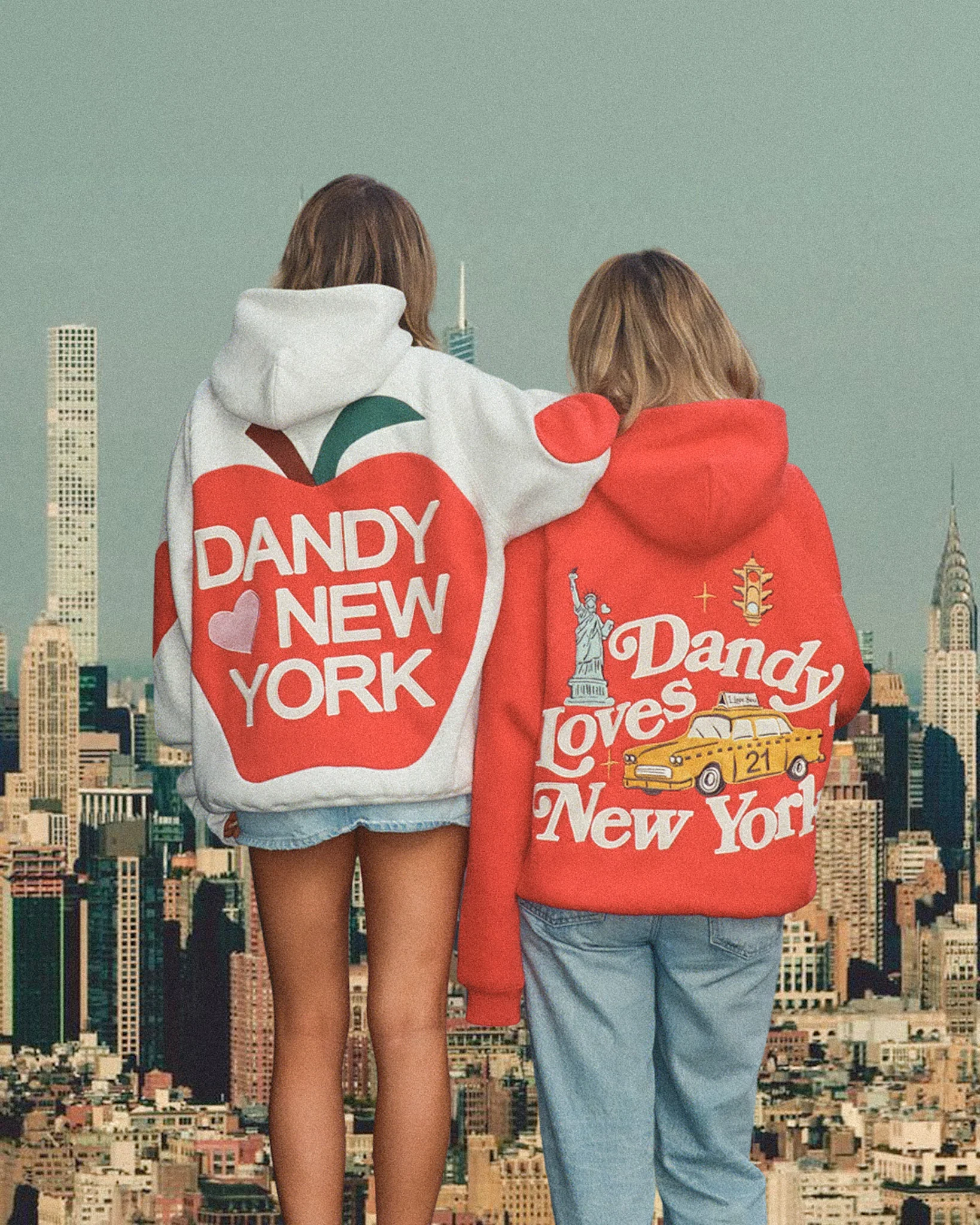 "Big Apple" Oversized Lux Hoodie in Heather Gray - Image 9