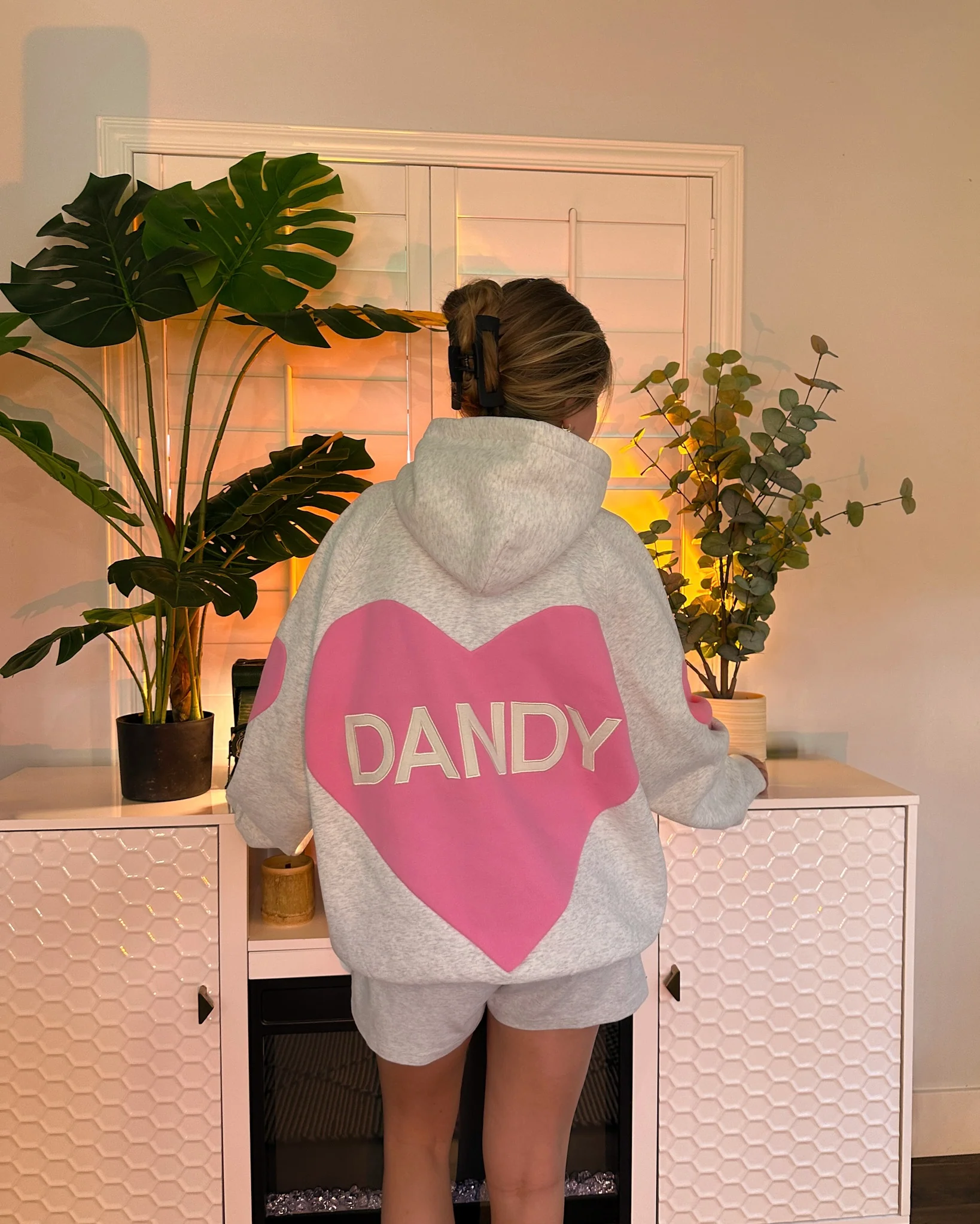 "Big Heart" Oversized Lux Hoodie in Heather Gray - Image 7