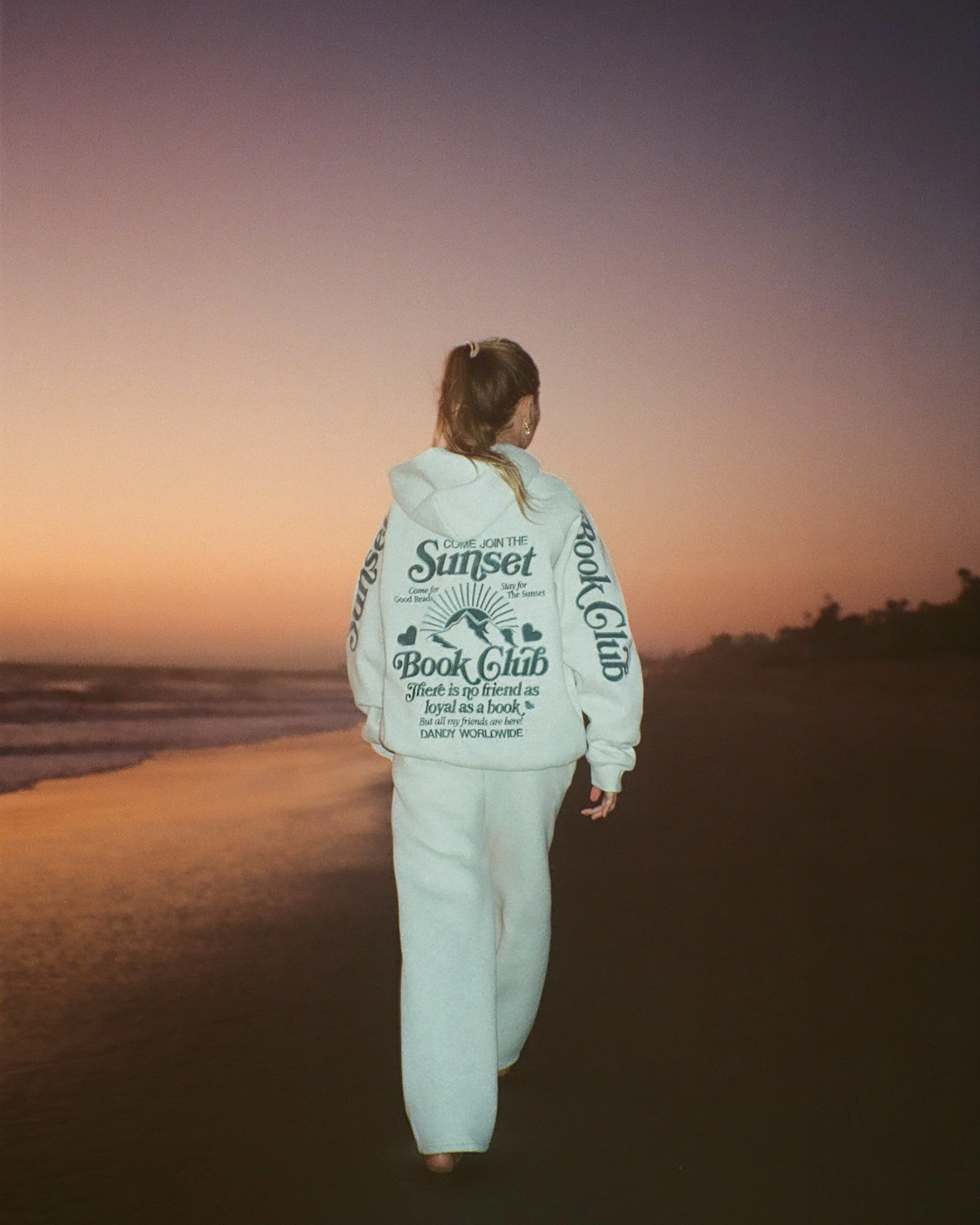 "Book Club" Oversized Lux Hoodie in Heather Gray and Blue - Image 14