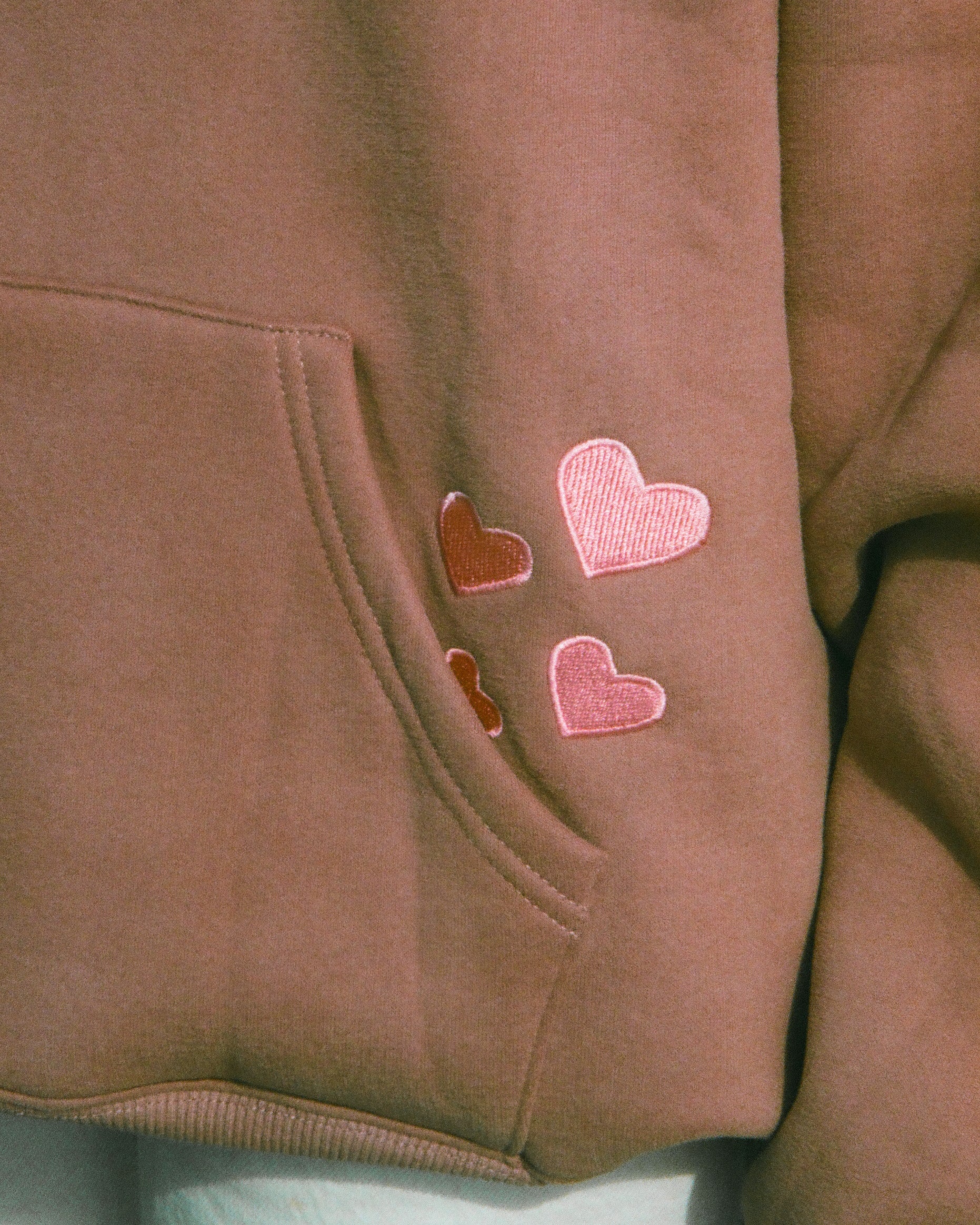 "Quality Time" Oversized Lux Hoodie in Light Brown - Image 5