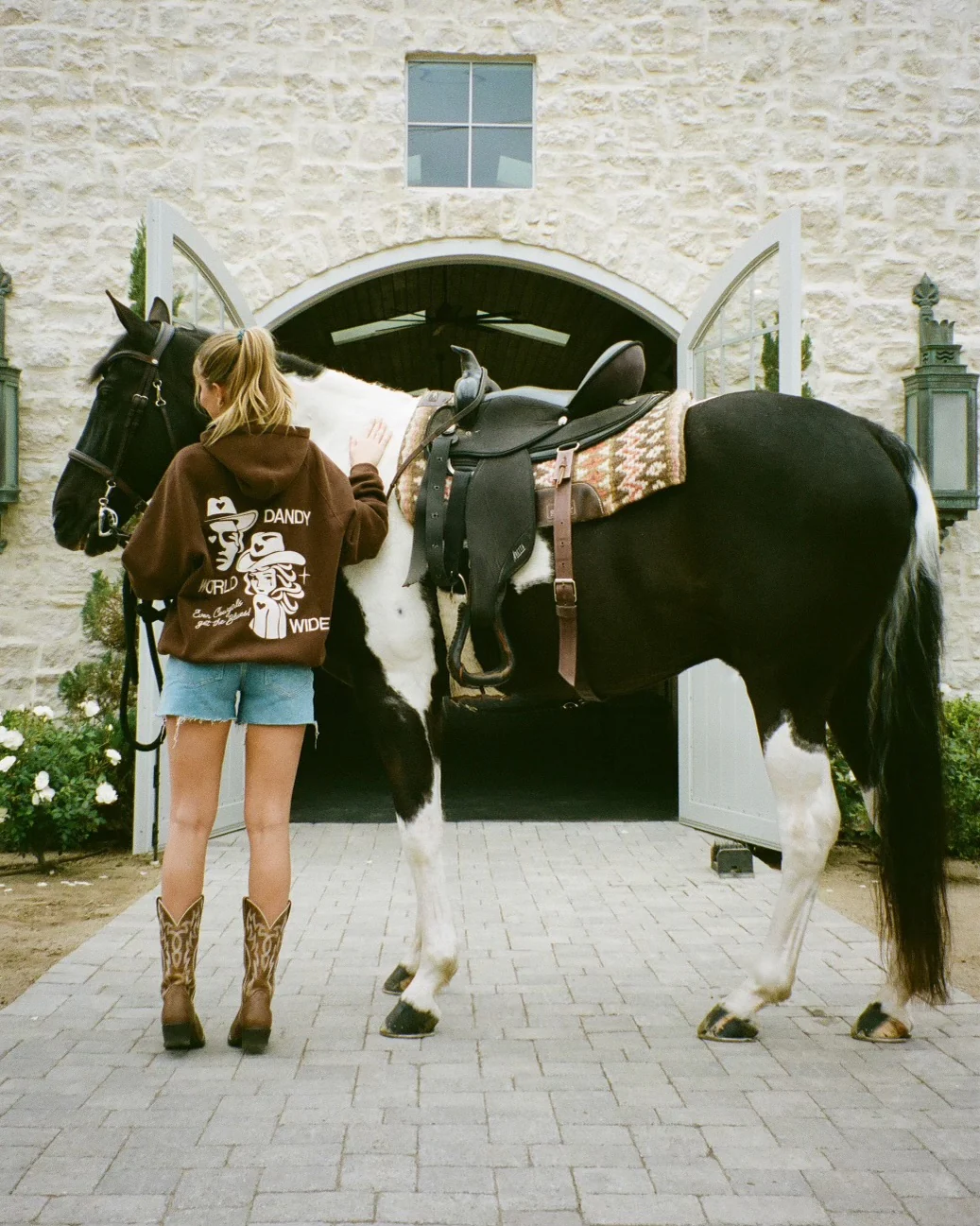 "Cowgirl" Oversized Lux Hoodie in Brown - Image 5