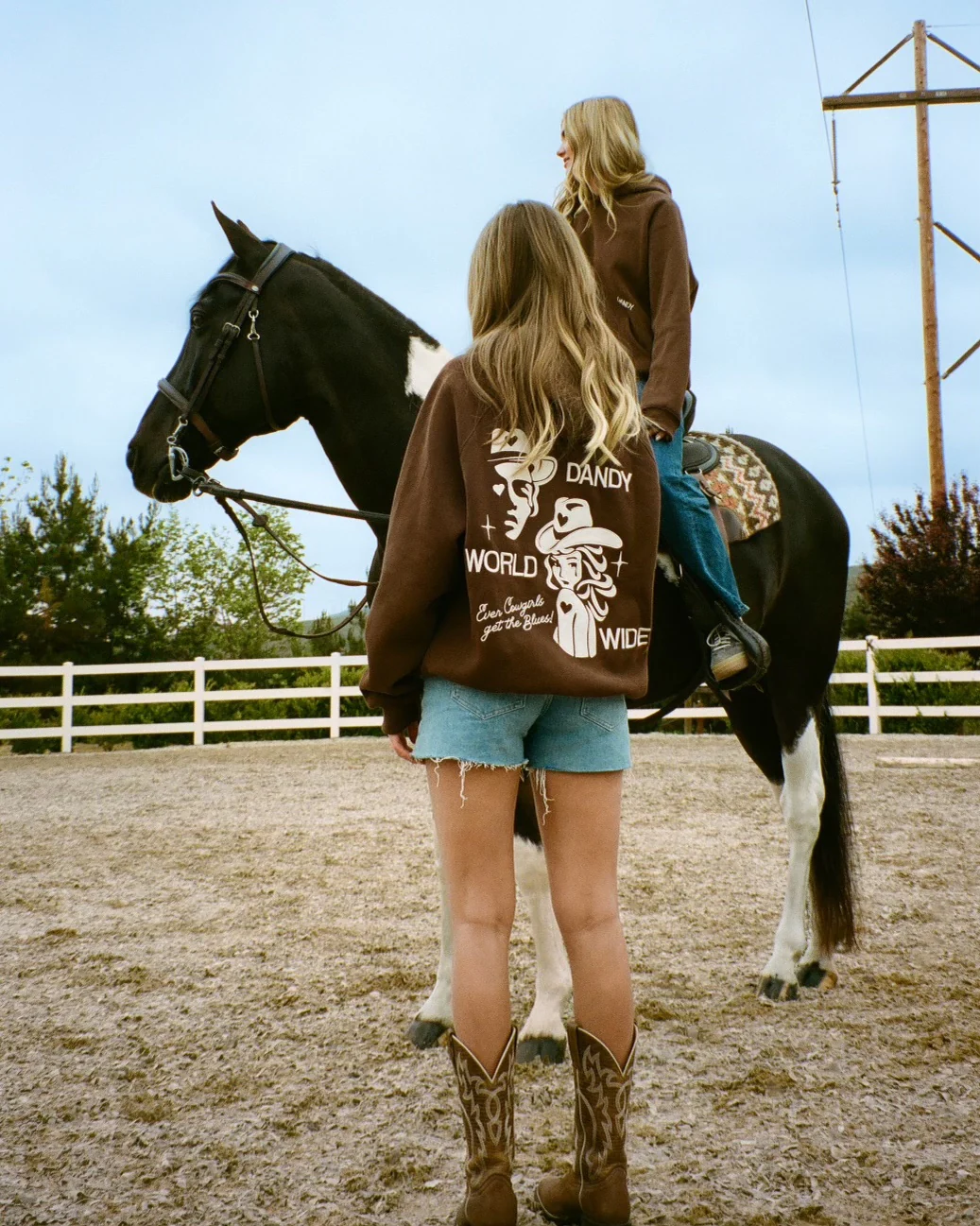 "Cowgirl" Oversized Lux Hoodie in Brown - Image 9
