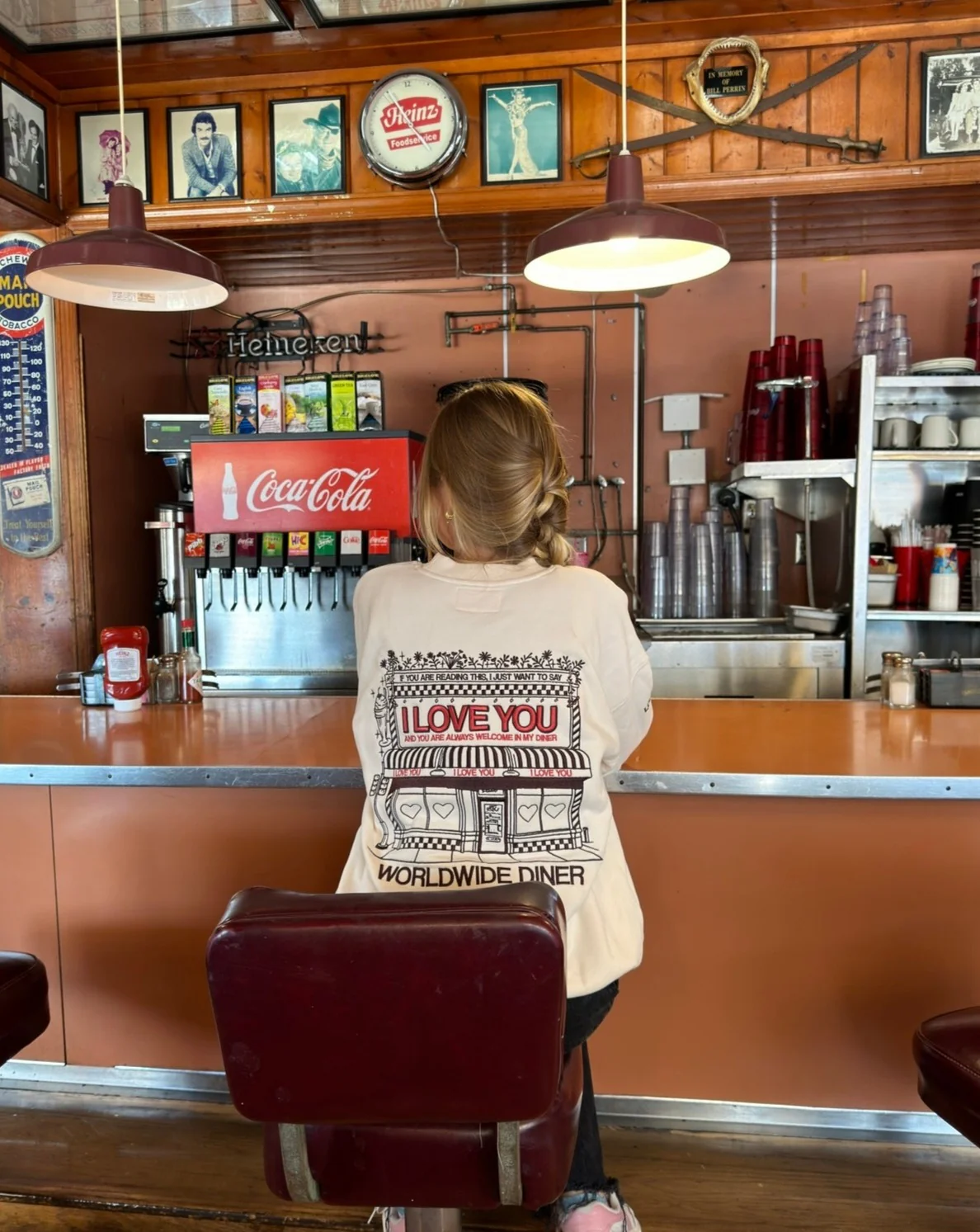 "Diner" Crew Neck in Cream - Image 13