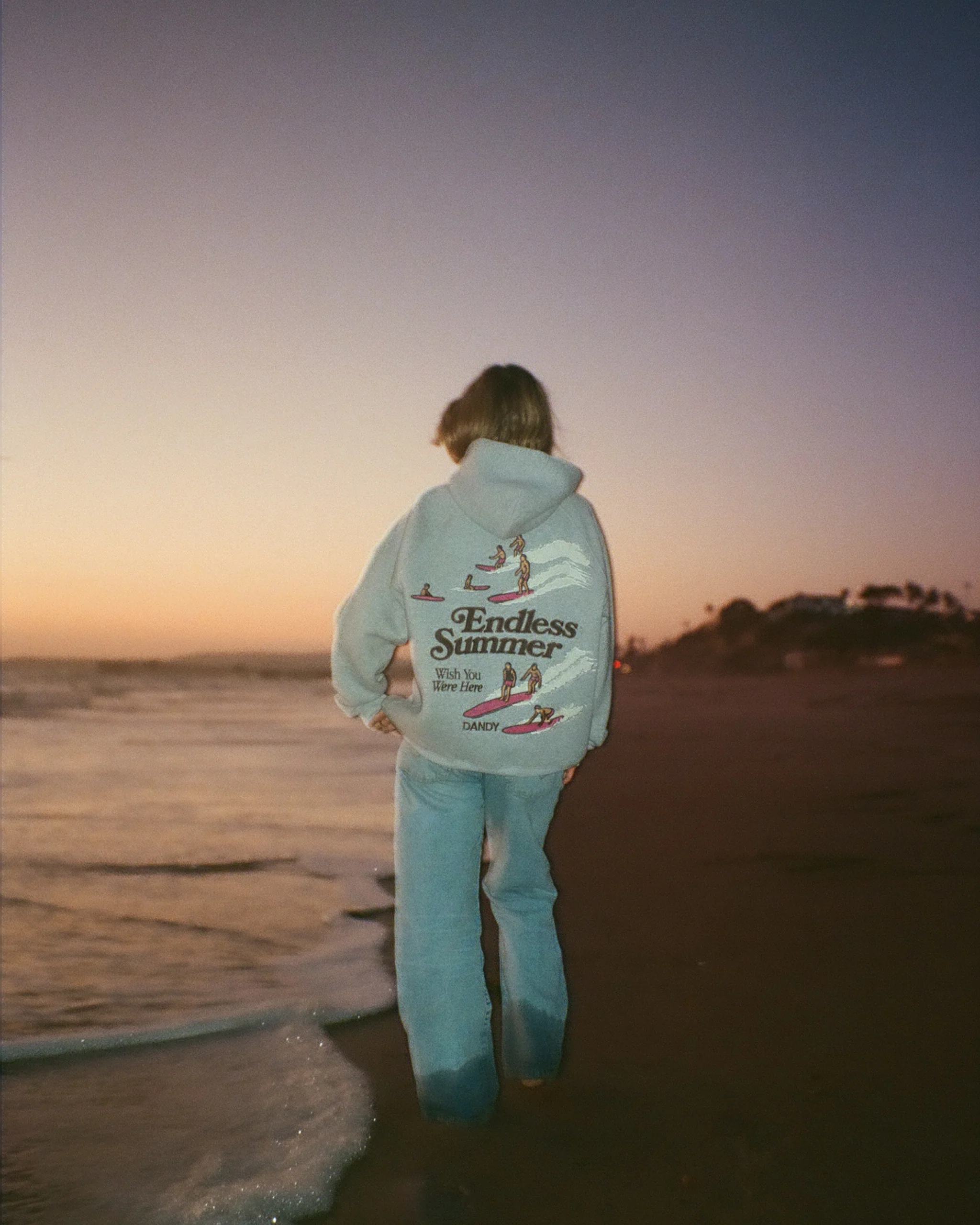 "Endless Summer" Oversized Lux Hoodie in Dark Heather - Image 8