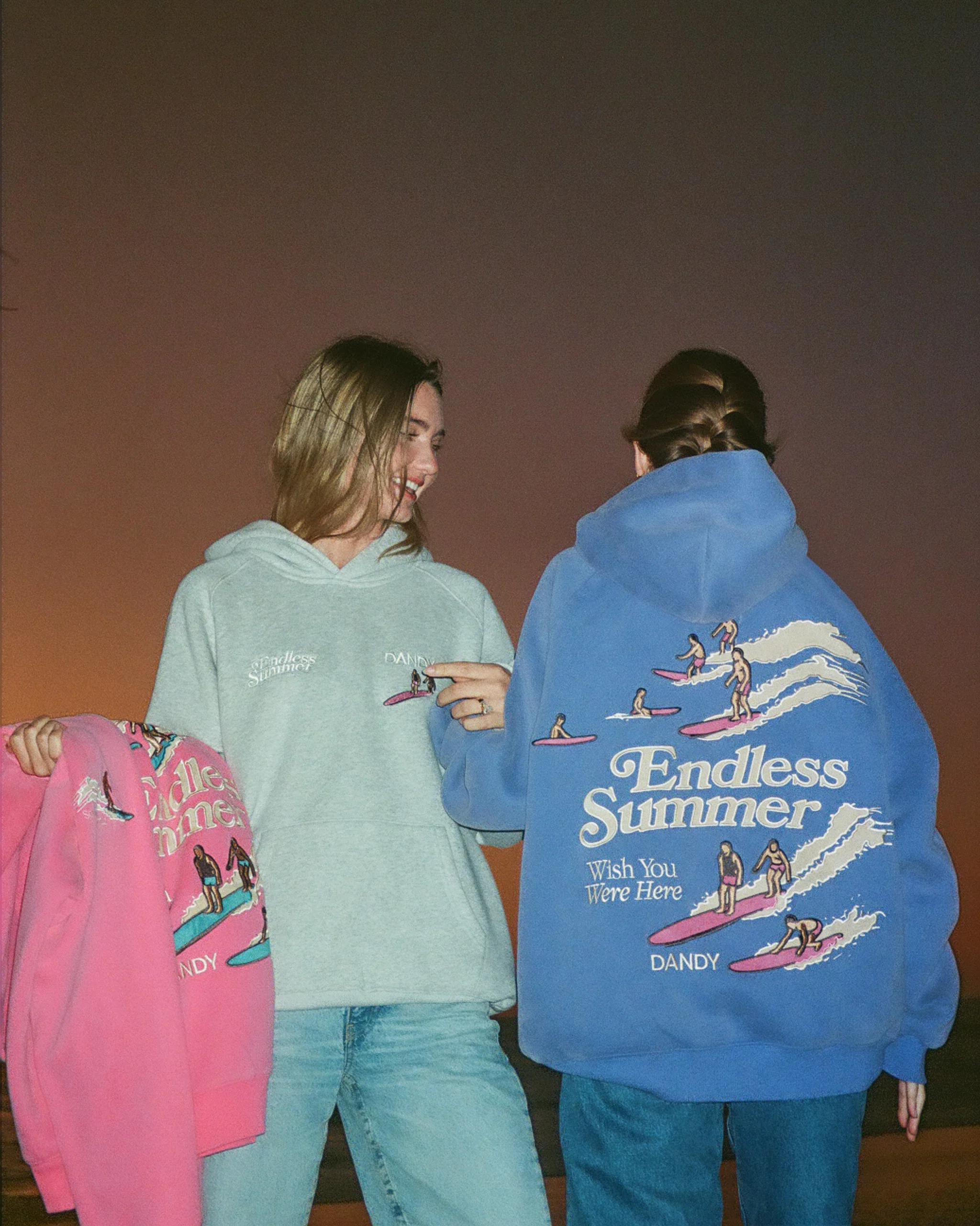 "Endless Summer" Oversized Lux Hoodie in Vintage Washed Blue - Image 13