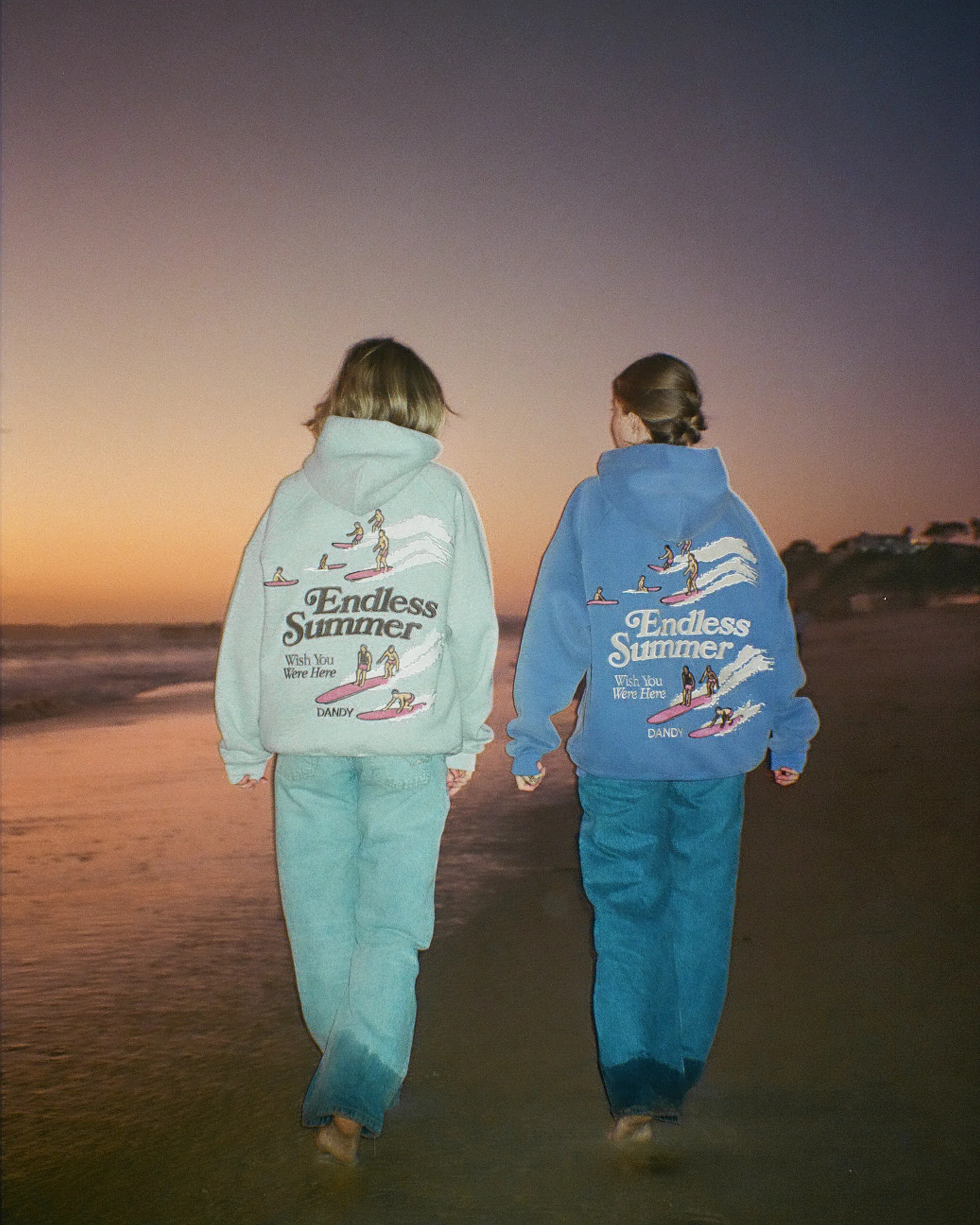 "Endless Summer" Oversized Lux Hoodie in Vintage Washed Blue - Image 14