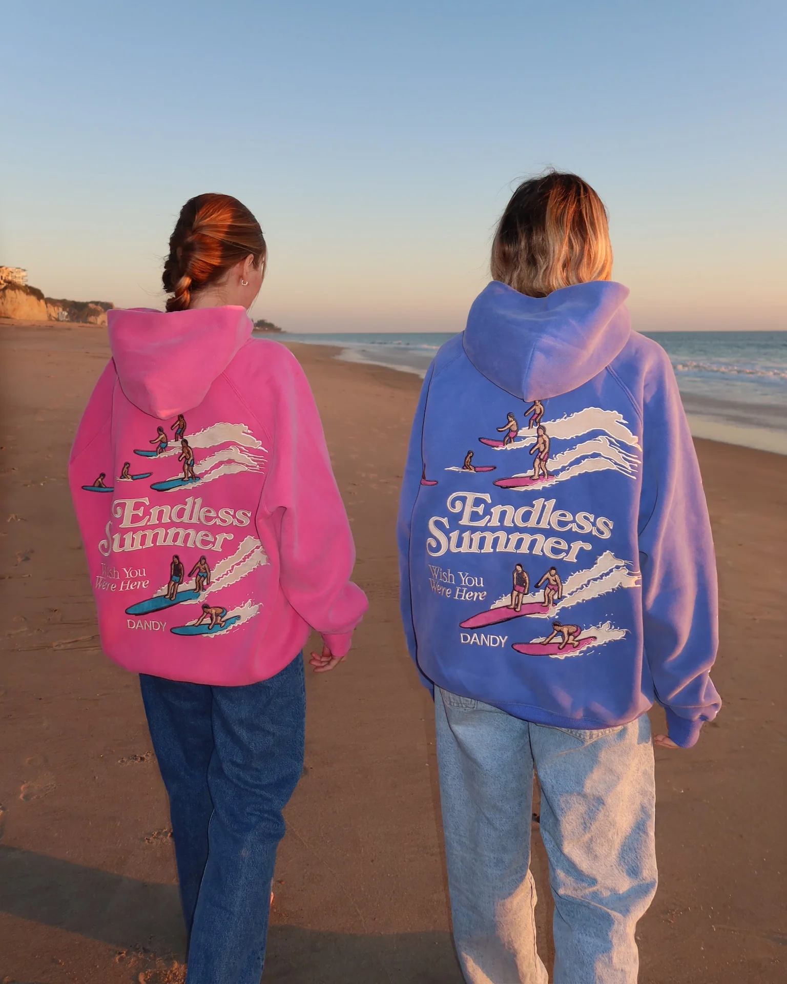 "Endless Summer" Oversized Lux Hoodie in Vintage Washed Pink - Image 13