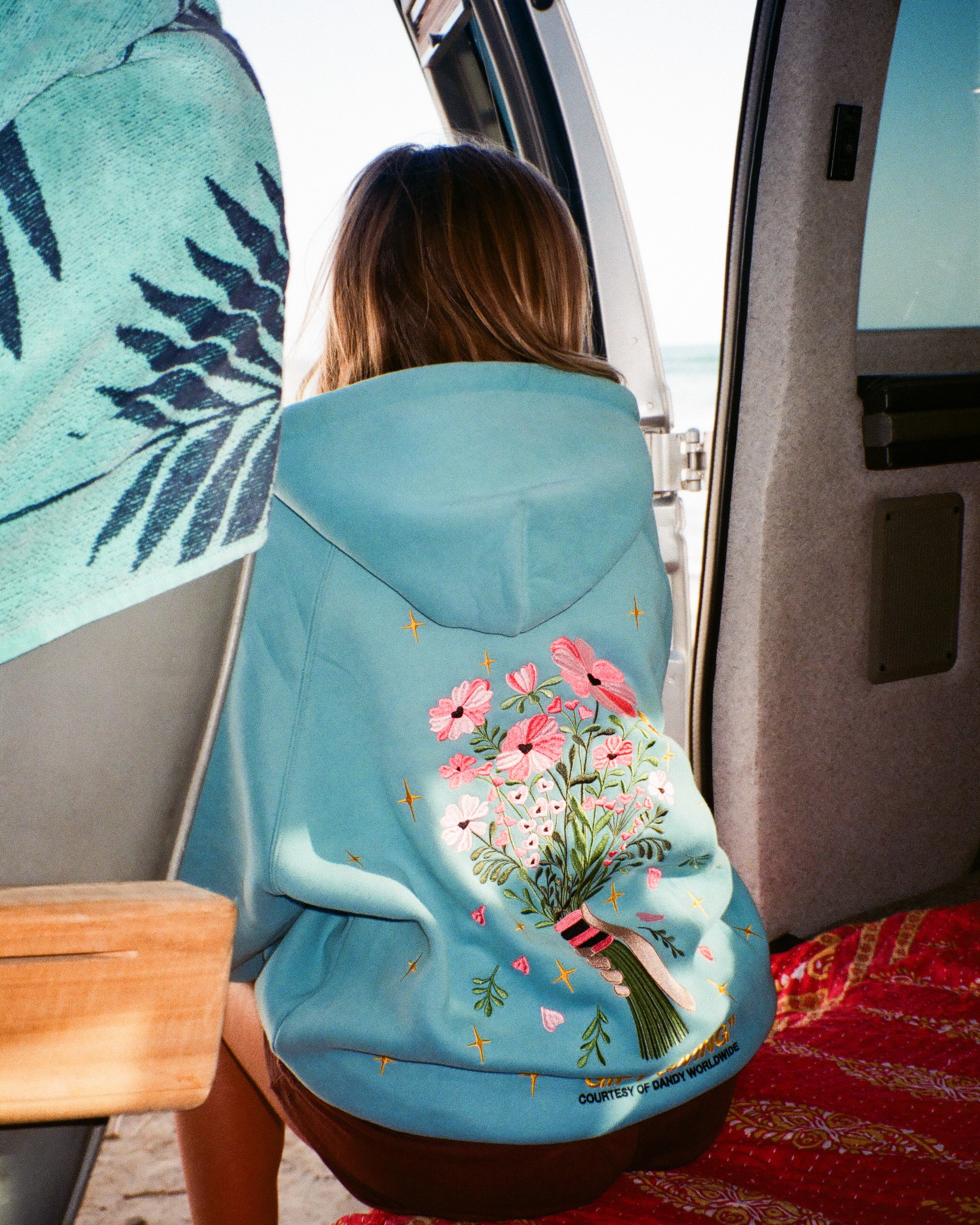 "Gift Giving" Oversized Lux Hoodie in Blue - Image 10