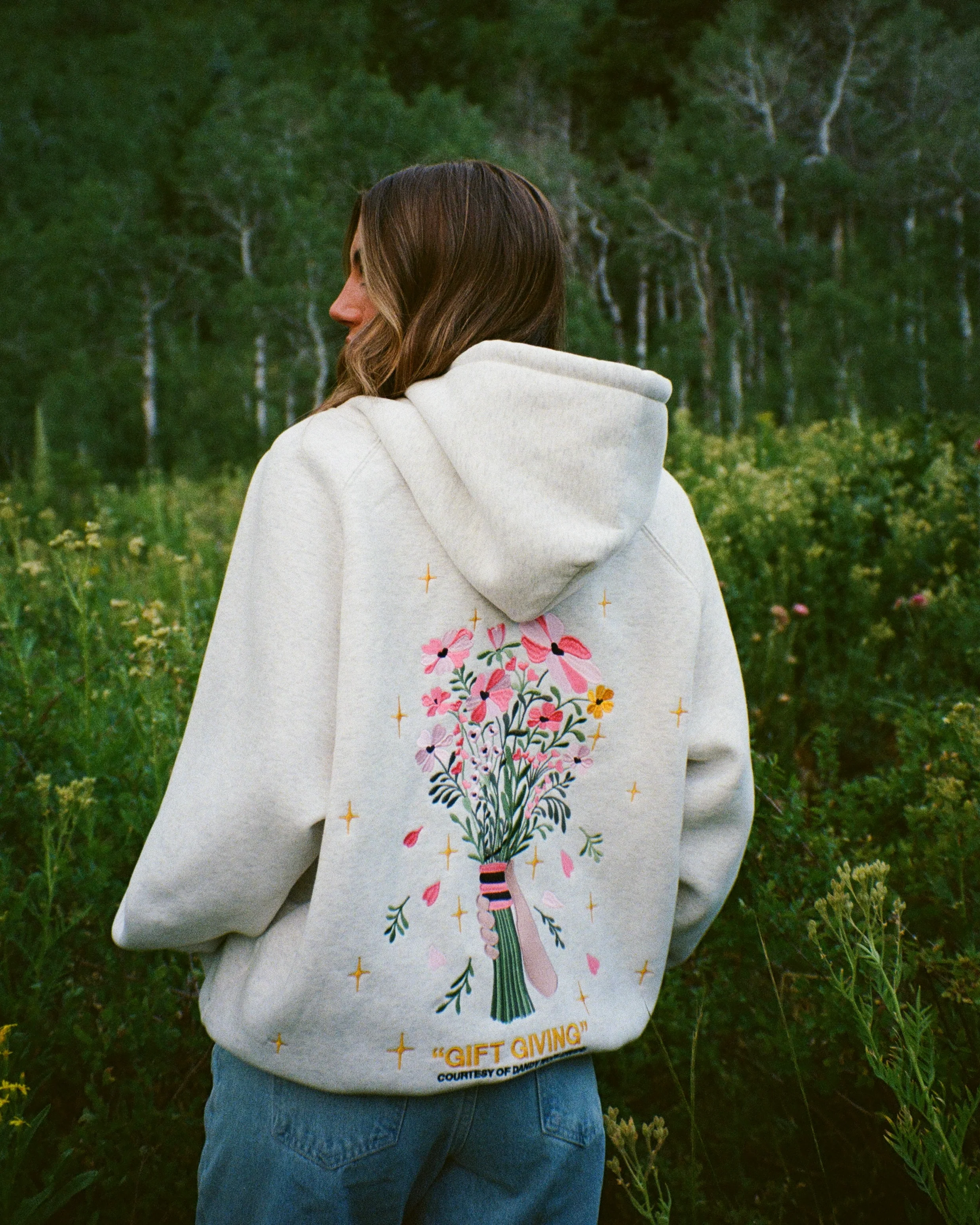"Gift Giving" Oversized Lux Hoodie in Heather Gray - Image 10