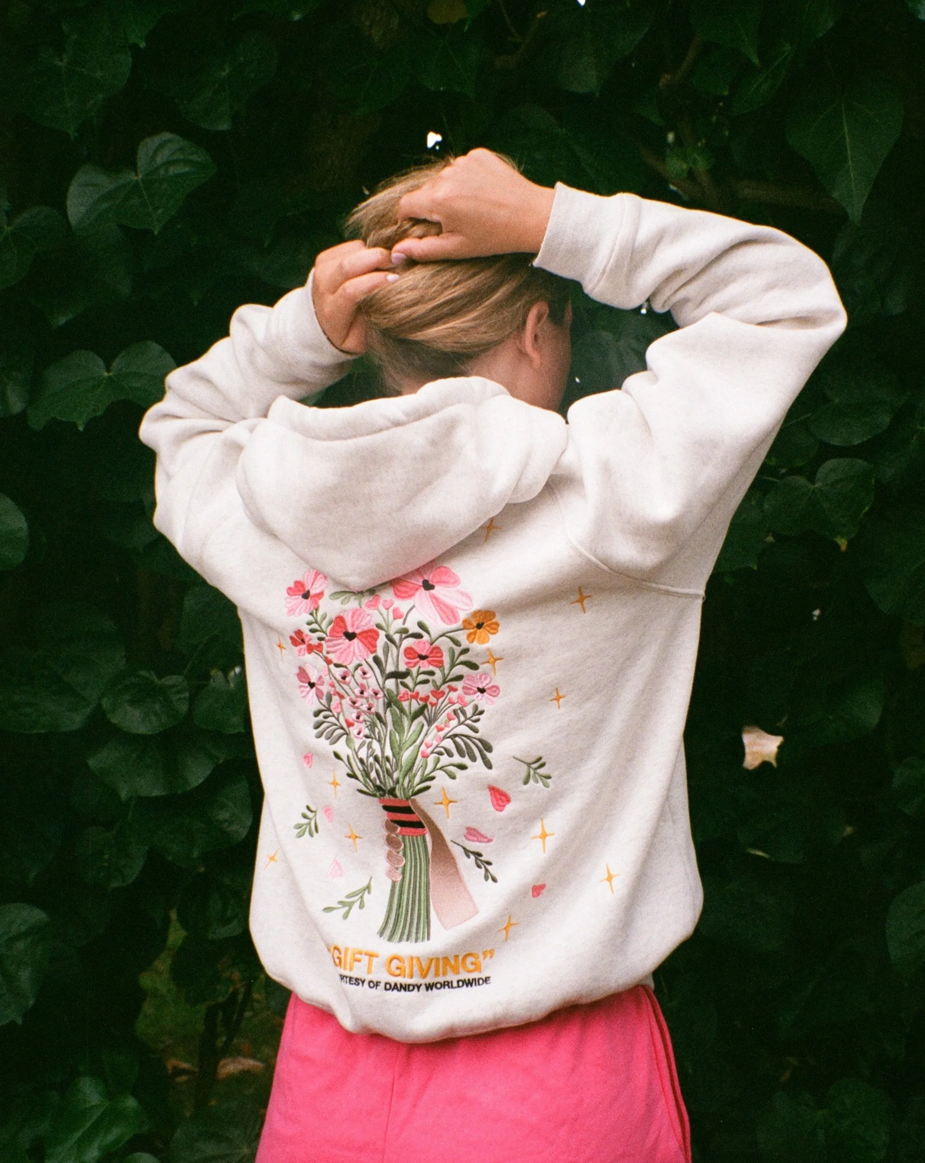 "Gift Giving" Oversized Lux Hoodie in Heather Gray - Image 13