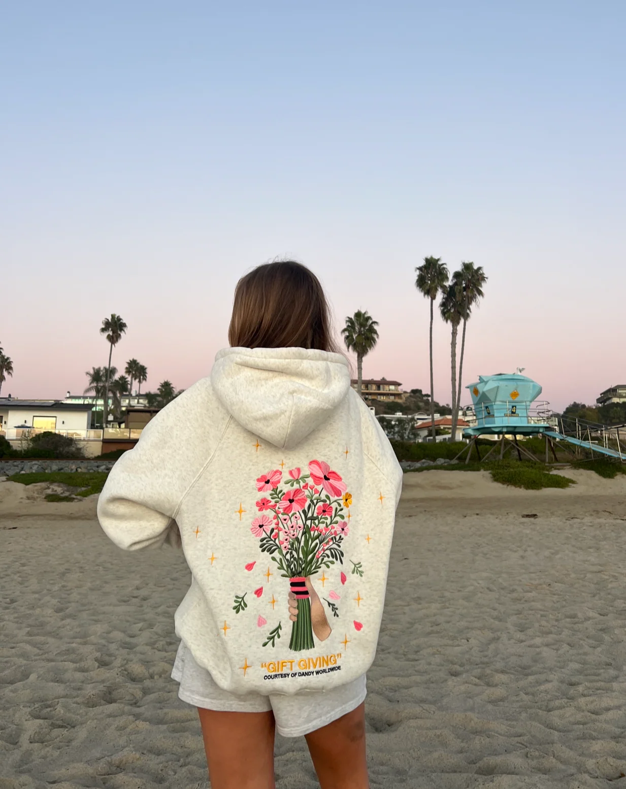 "Gift Giving" Oversized Lux Hoodie in Heather Gray - Image 14