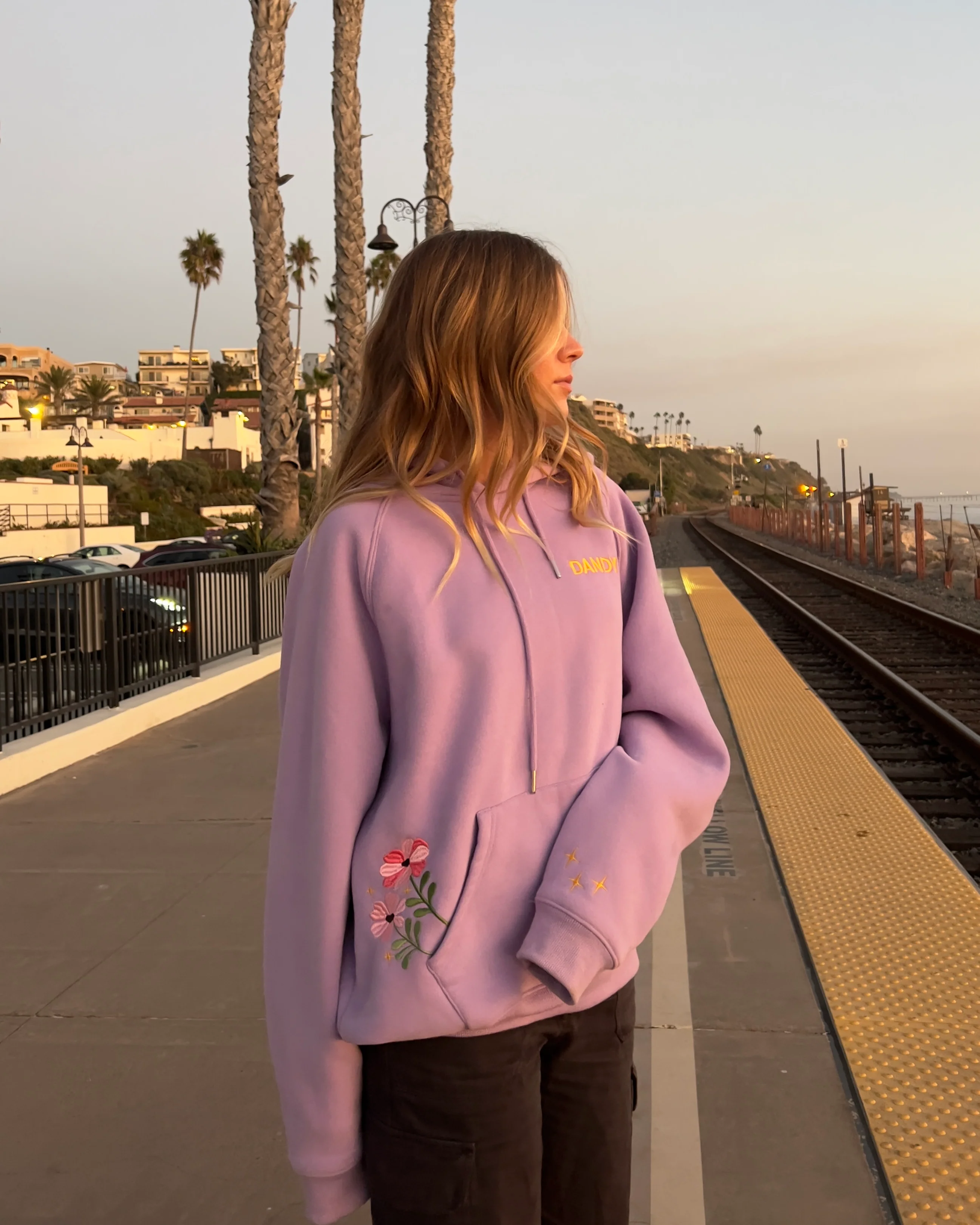 "Gift Giving" Oversized Lux Hoodie in Lavender - Image 2