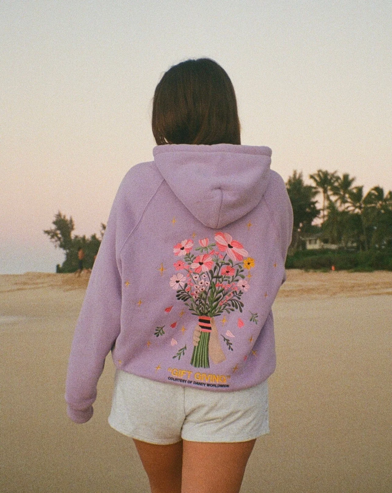"Gift Giving" Oversized Lux Hoodie in Lavender - Image 3