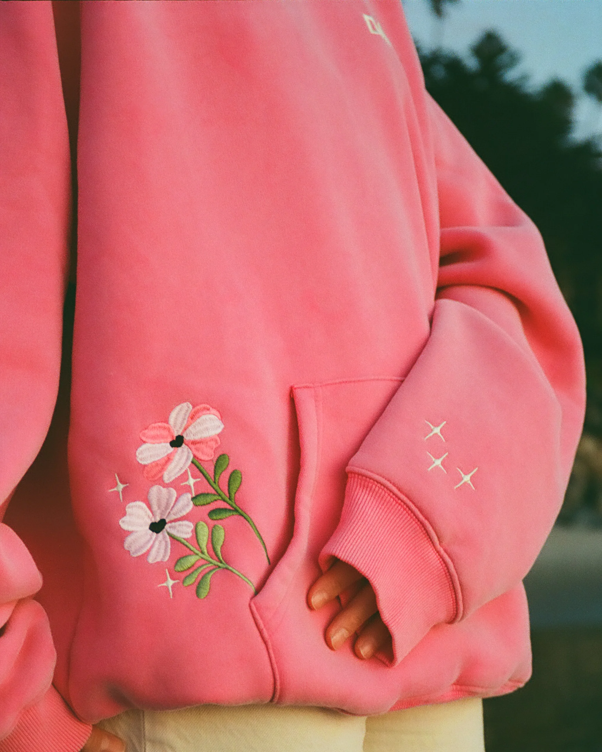 "Gift Giving" Oversized Lux Hoodie in Vintage Washed Pink - Image 5