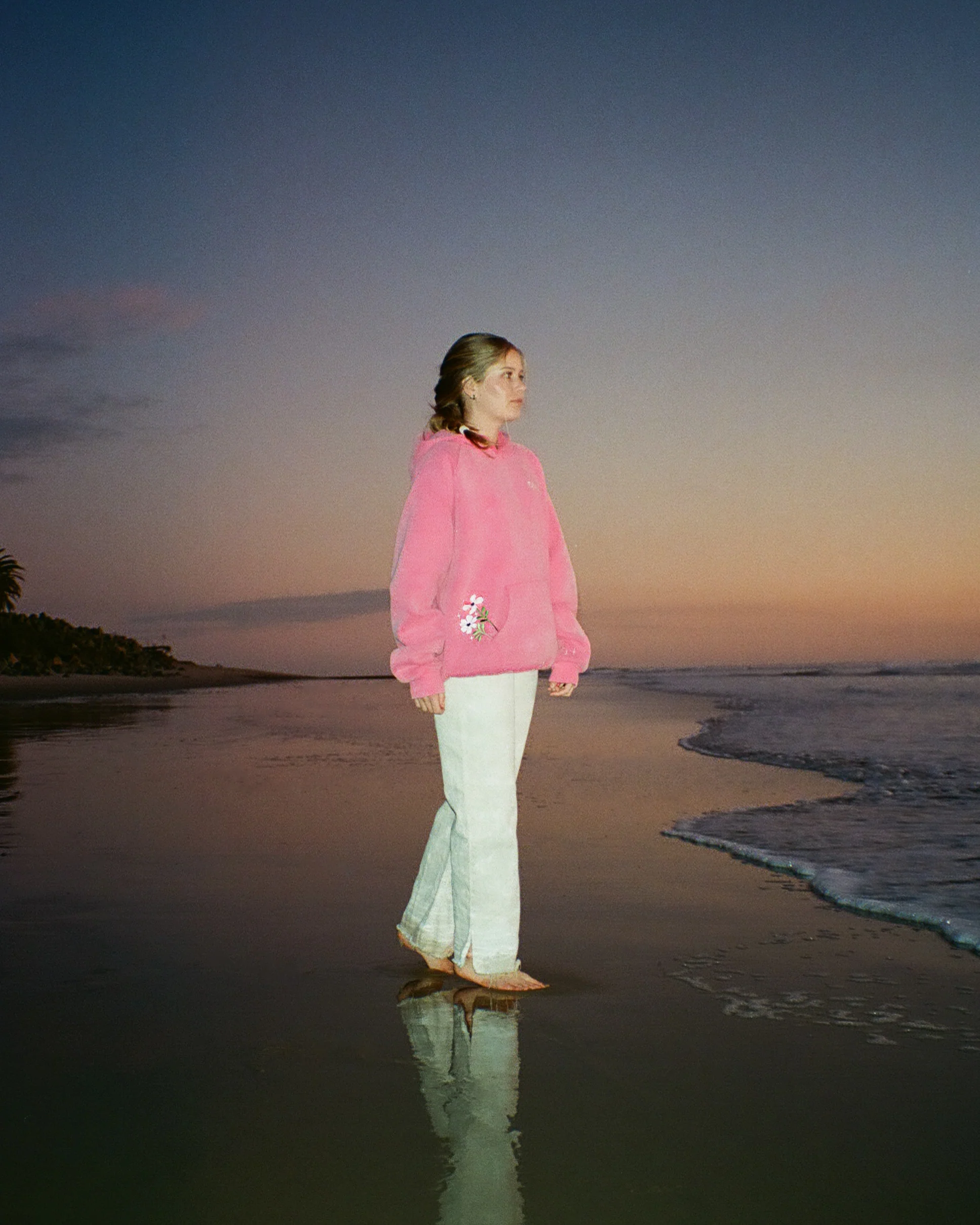 "Gift Giving" Oversized Lux Hoodie in Vintage Washed Pink - Image 9
