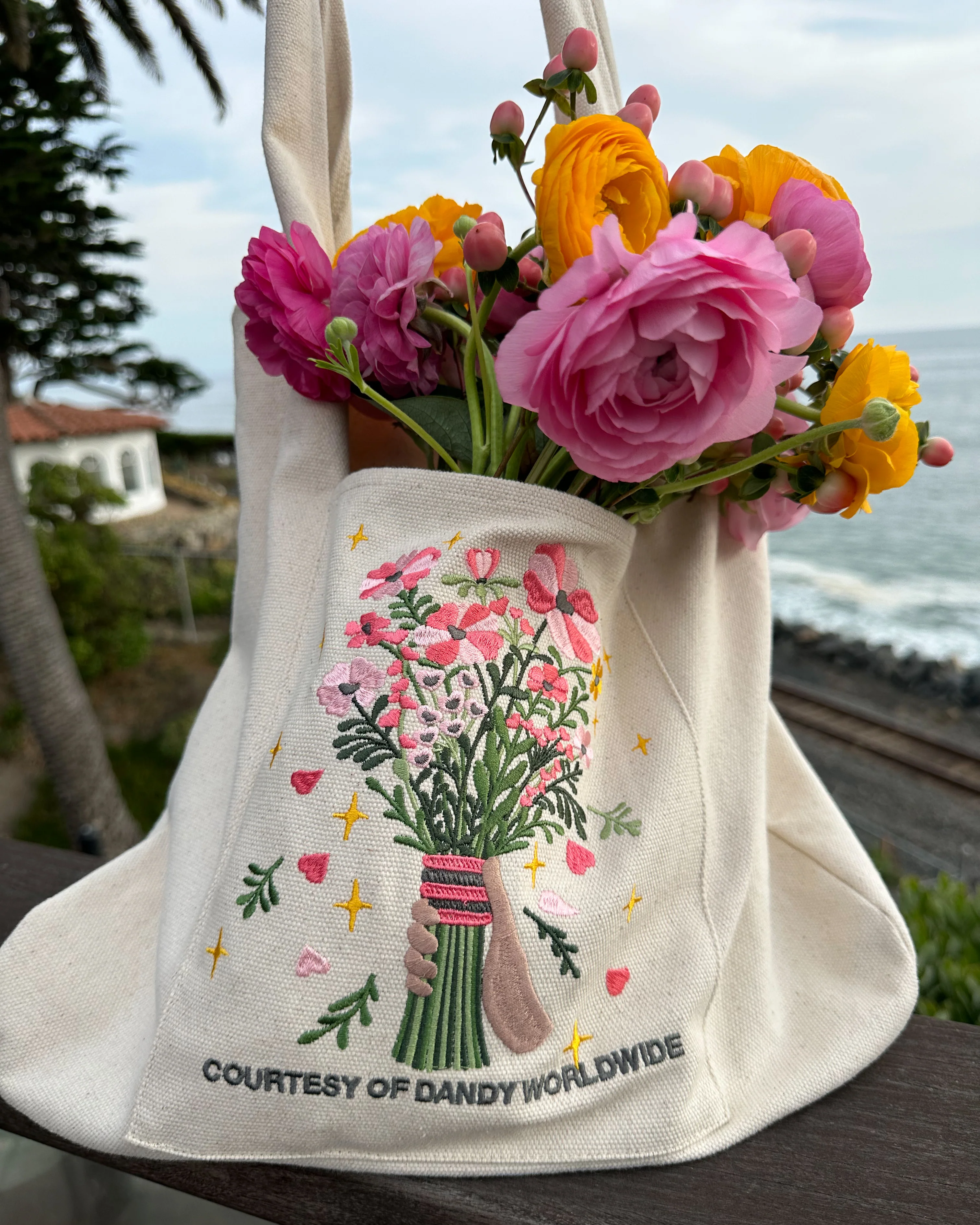 "Gift Giving" Embroidered Tote Bag - Image 8