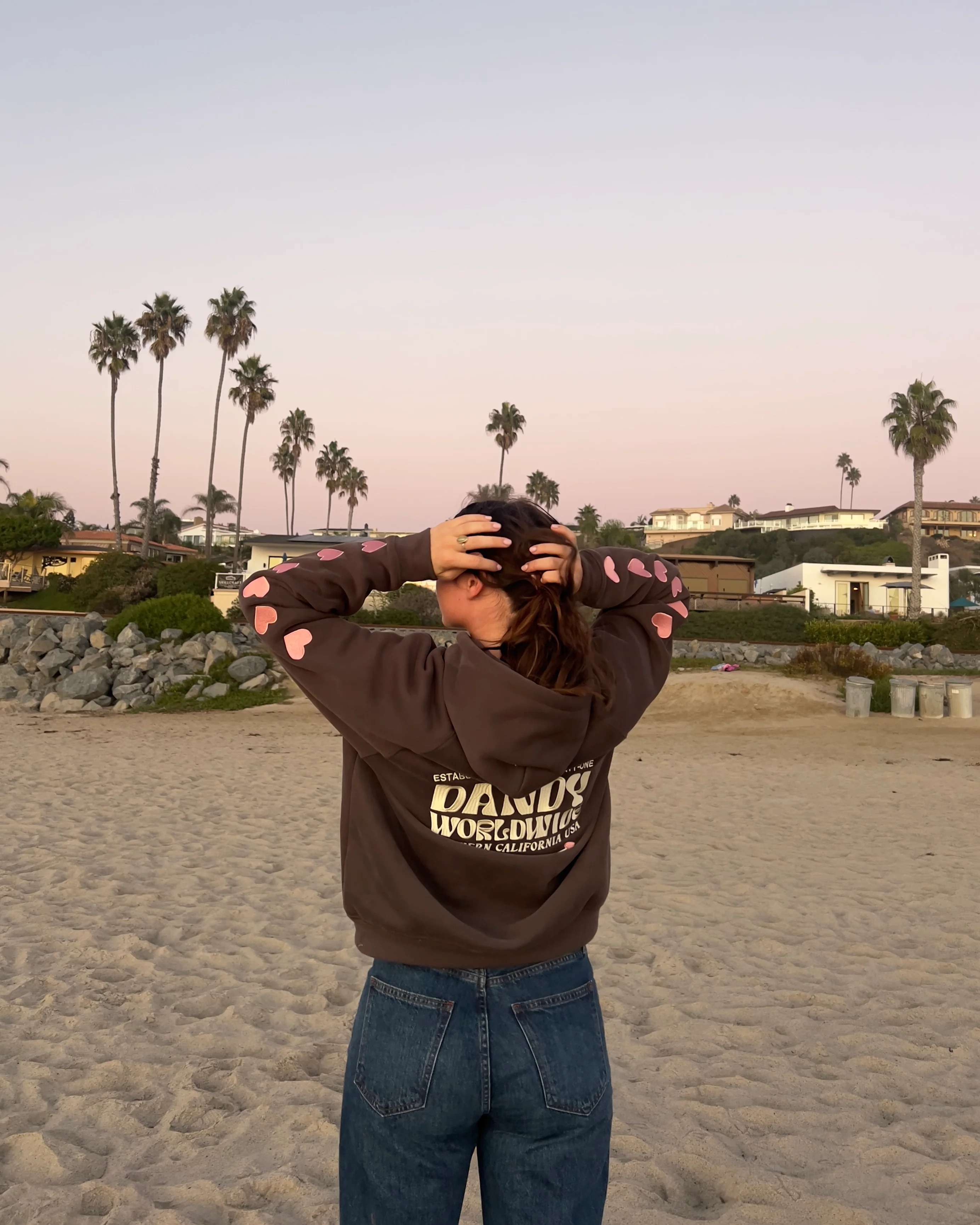 "Heart on My Sleeve" Oversized Lux Hoodie in Charcoal Gray - Image 7