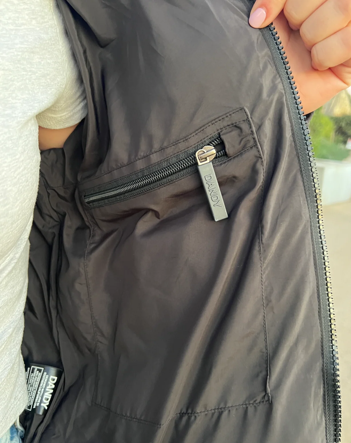 "Heart on My Sleeve" Puffer Jacket in Black - Image 8