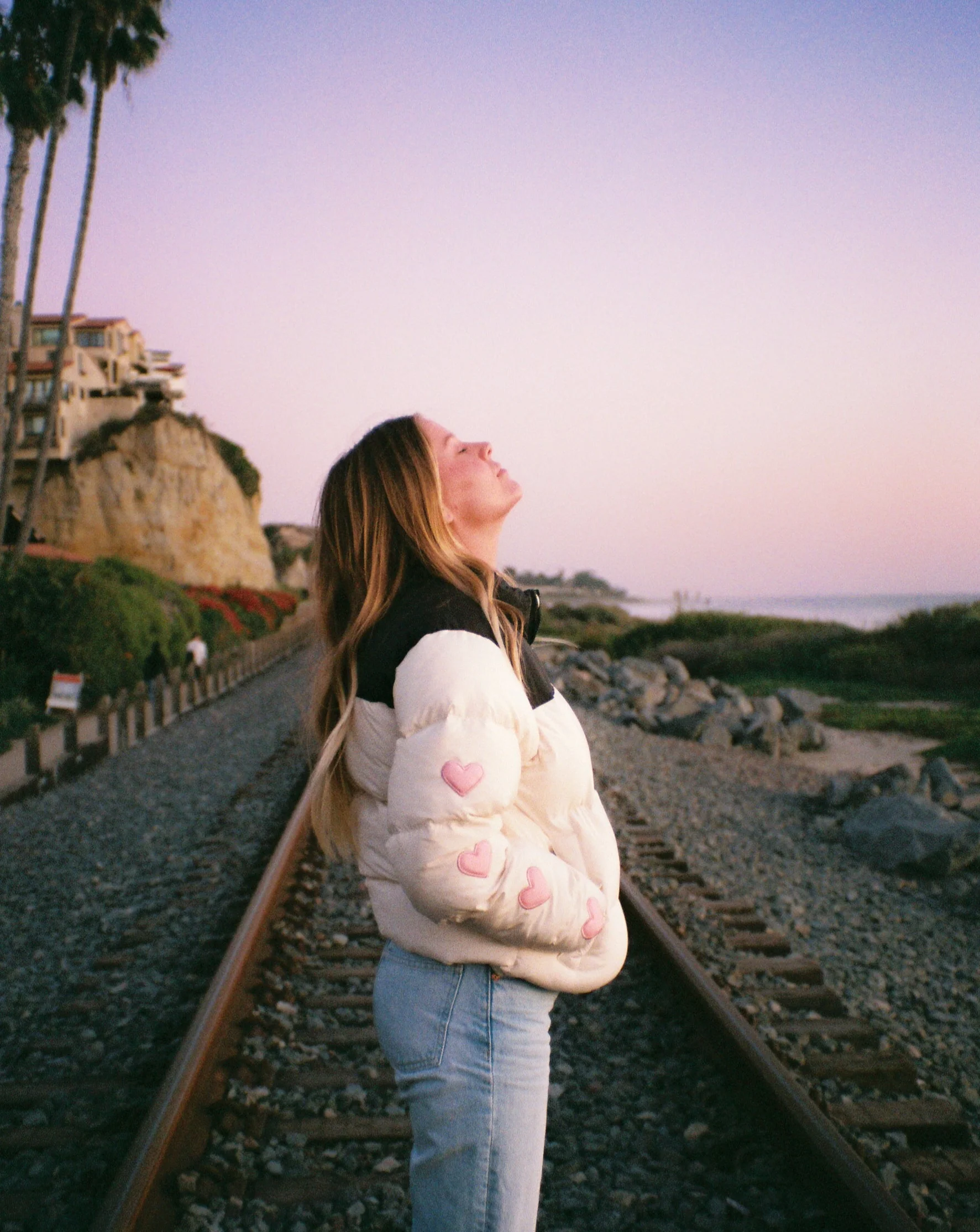 "Heart on My Sleeve" Puffer Jacket in Cream - Image 9
