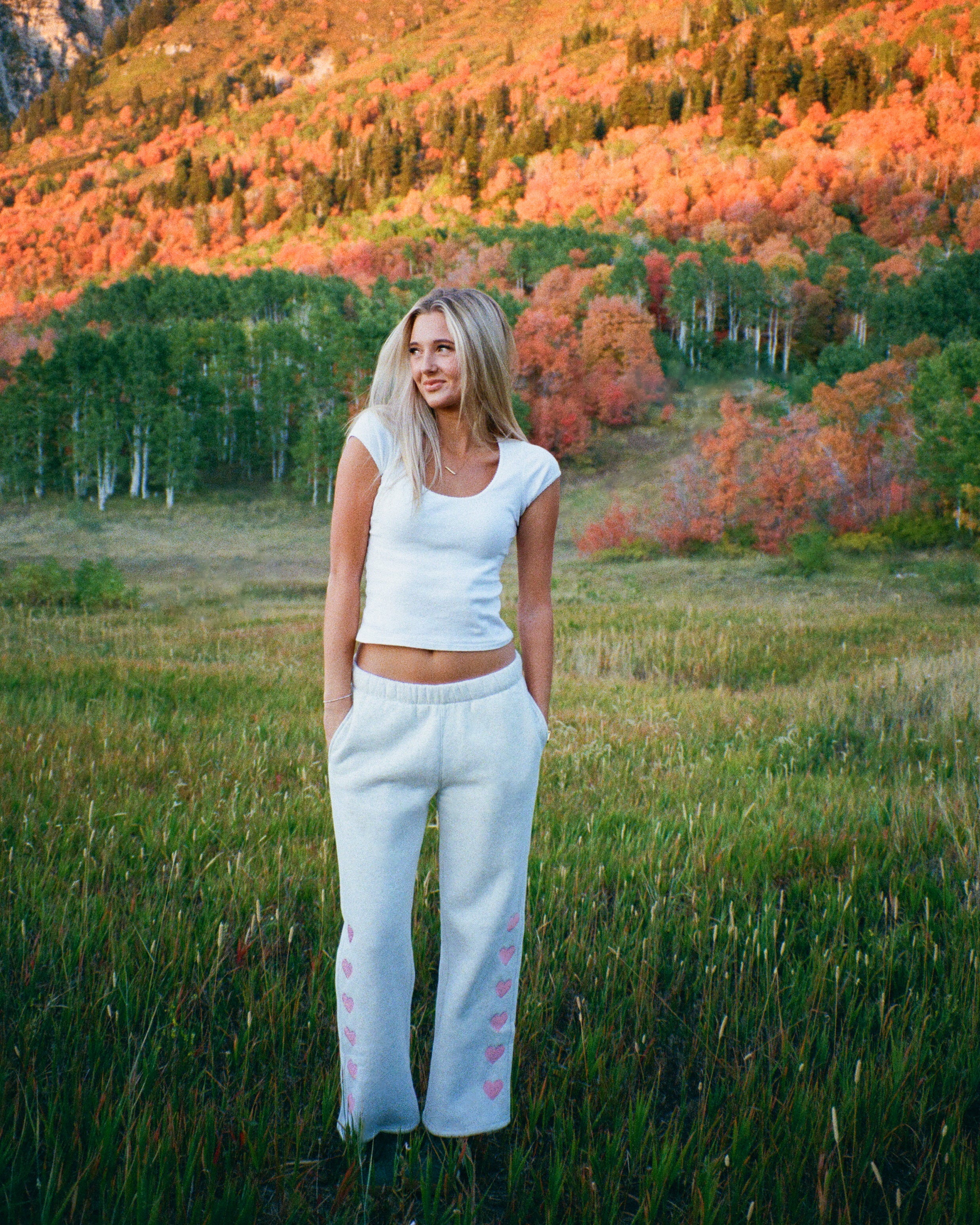 "Heart on My Sleeve" Sweatpants in Heather Gray - Image 3