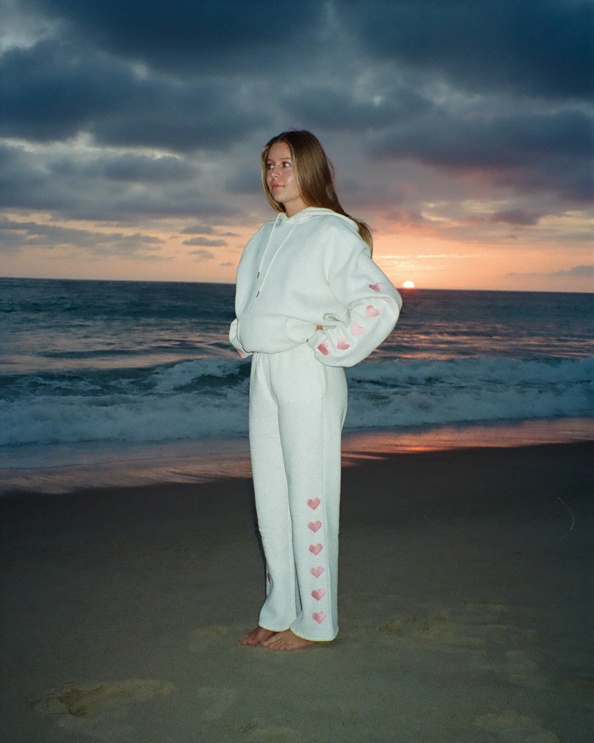 "Heart on My Sleeve" Sweatpants in Heather Gray - Image 6
