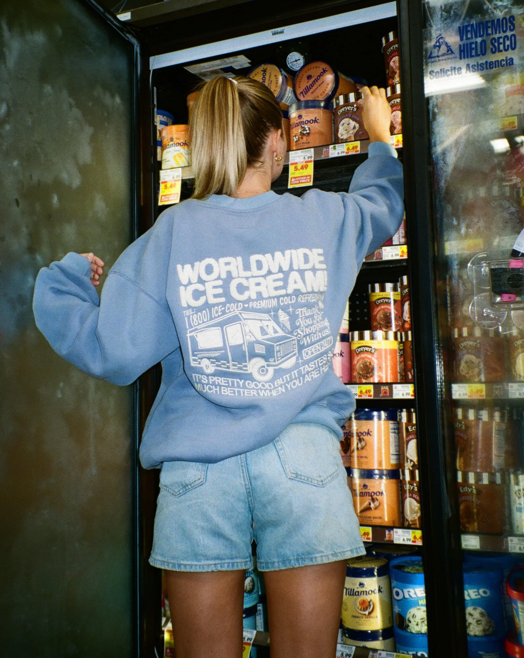"Ice Cream" Crew Neck in Blue - Image 3