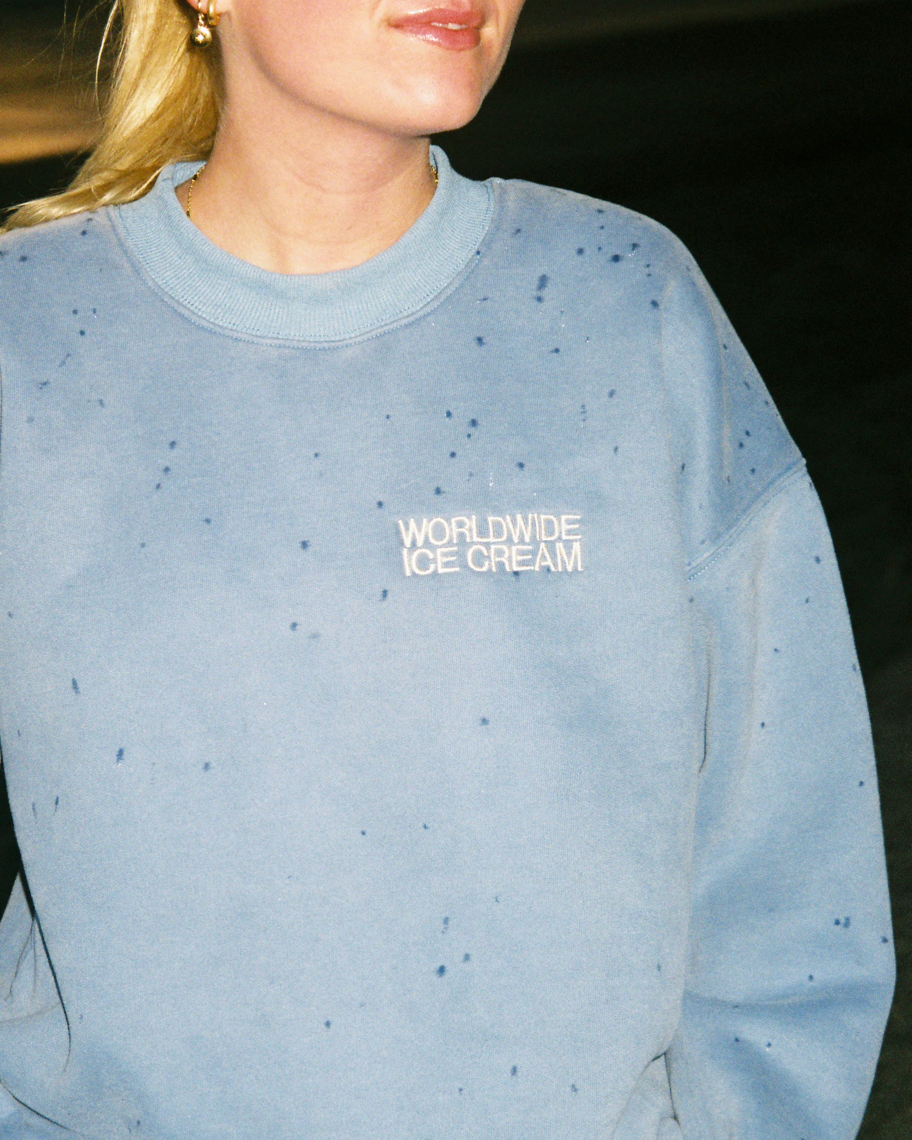 "Ice Cream" Crew Neck in Blue - Image 7