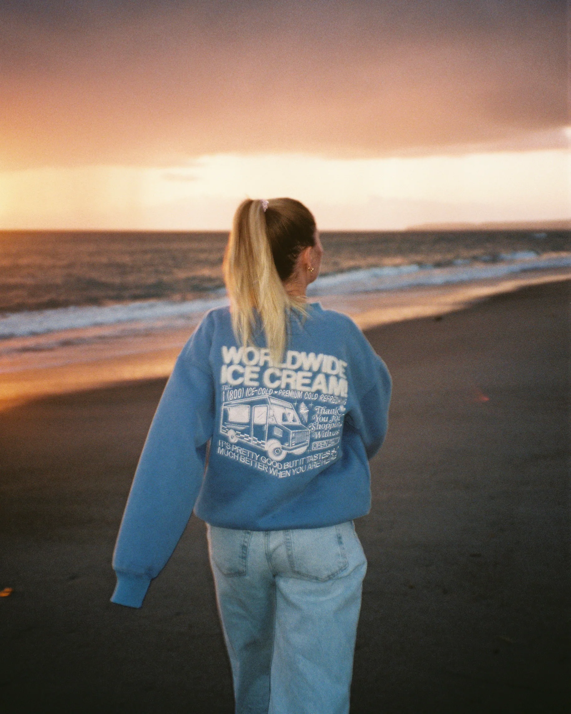 "Ice Cream" Crew Neck in Blue - Image 8