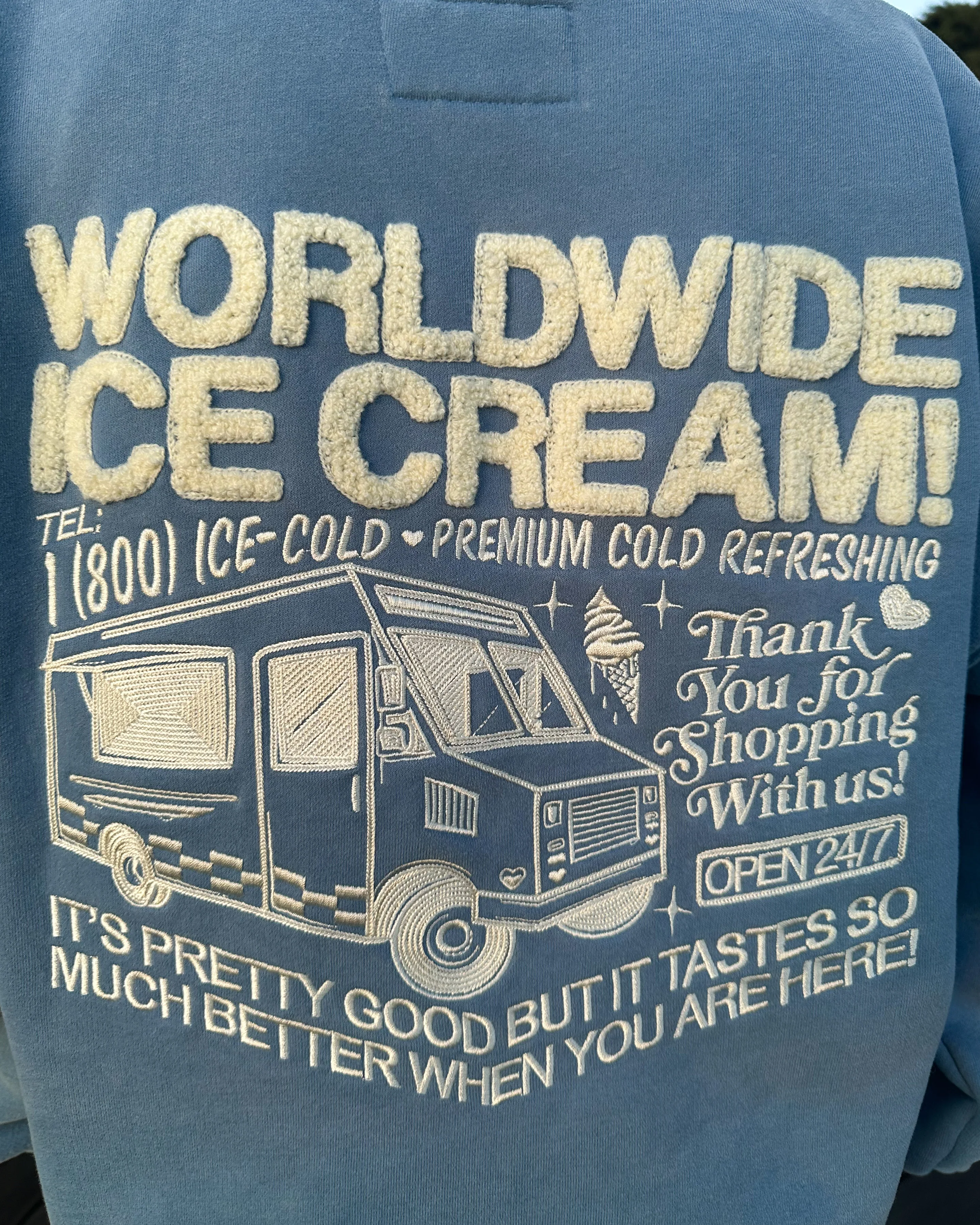 "Ice Cream" Crew Neck in Blue - Image 9