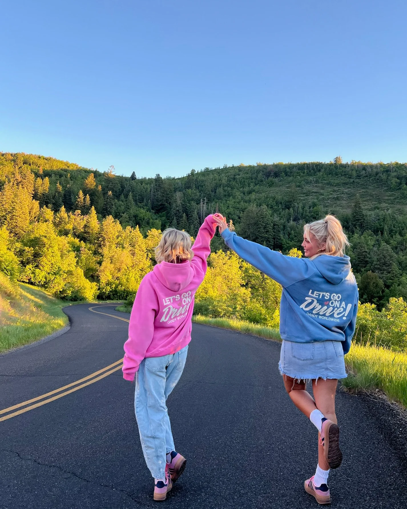 "Let's Go on a Drive" Oversized Lux Hoodie in Blue - Image 10