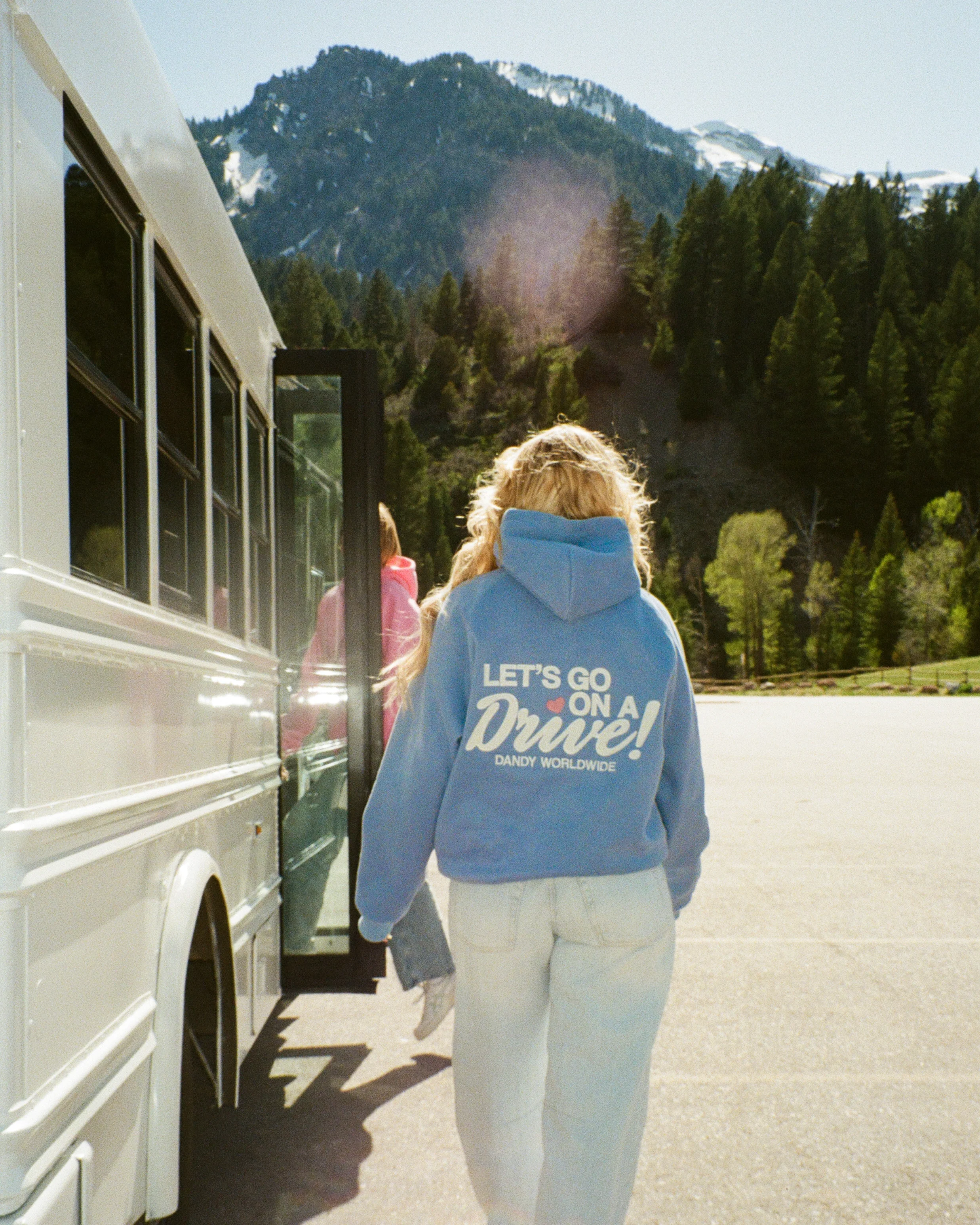 "Let's Go on a Drive" Oversized Lux Hoodie in Blue - Image 14