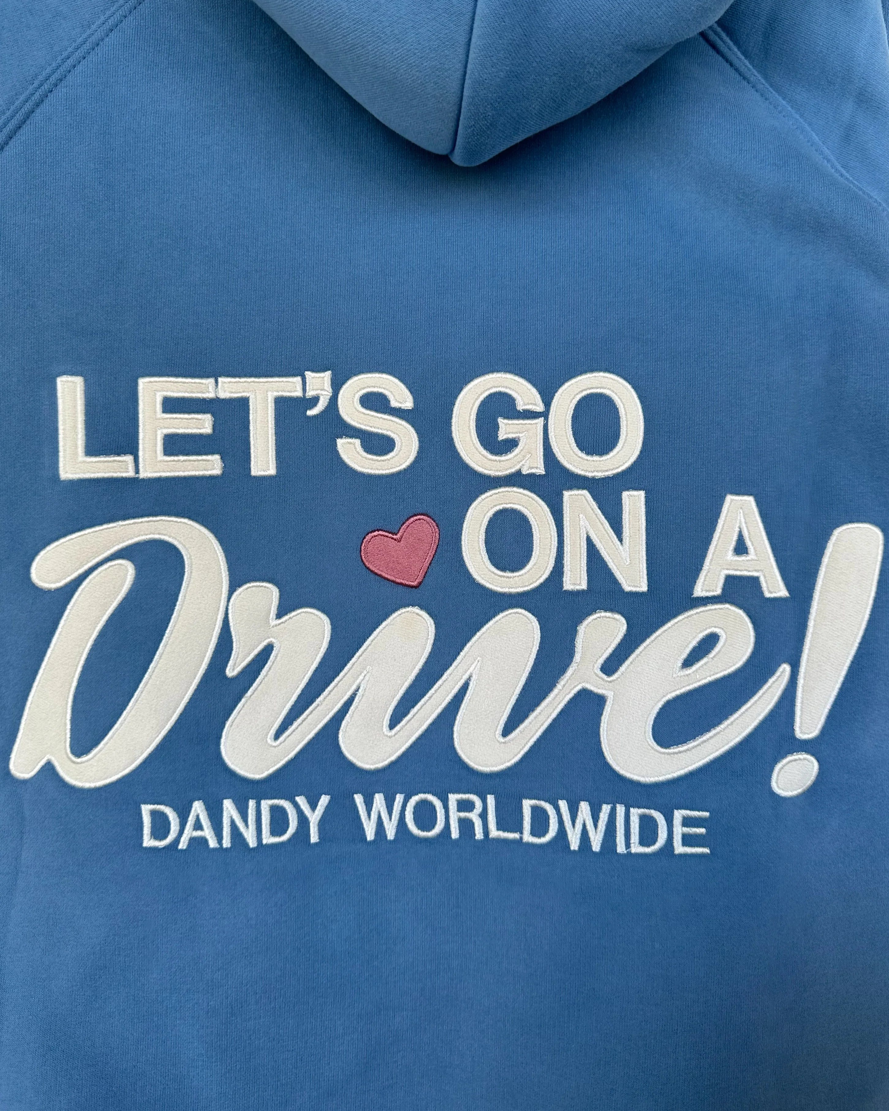 "Let's Go on a Drive" Oversized Lux Hoodie in Blue - Image 4