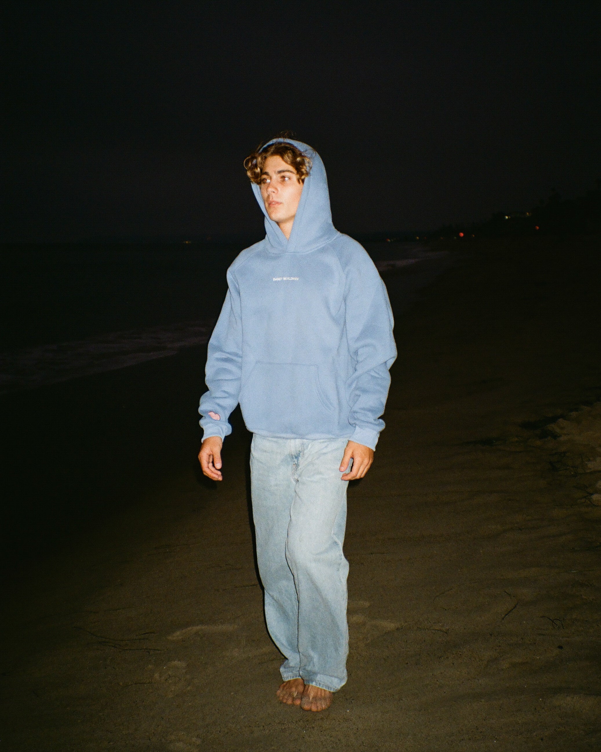 "Let's Go on a Drive" Oversized Lux Hoodie in Blue - Image 6