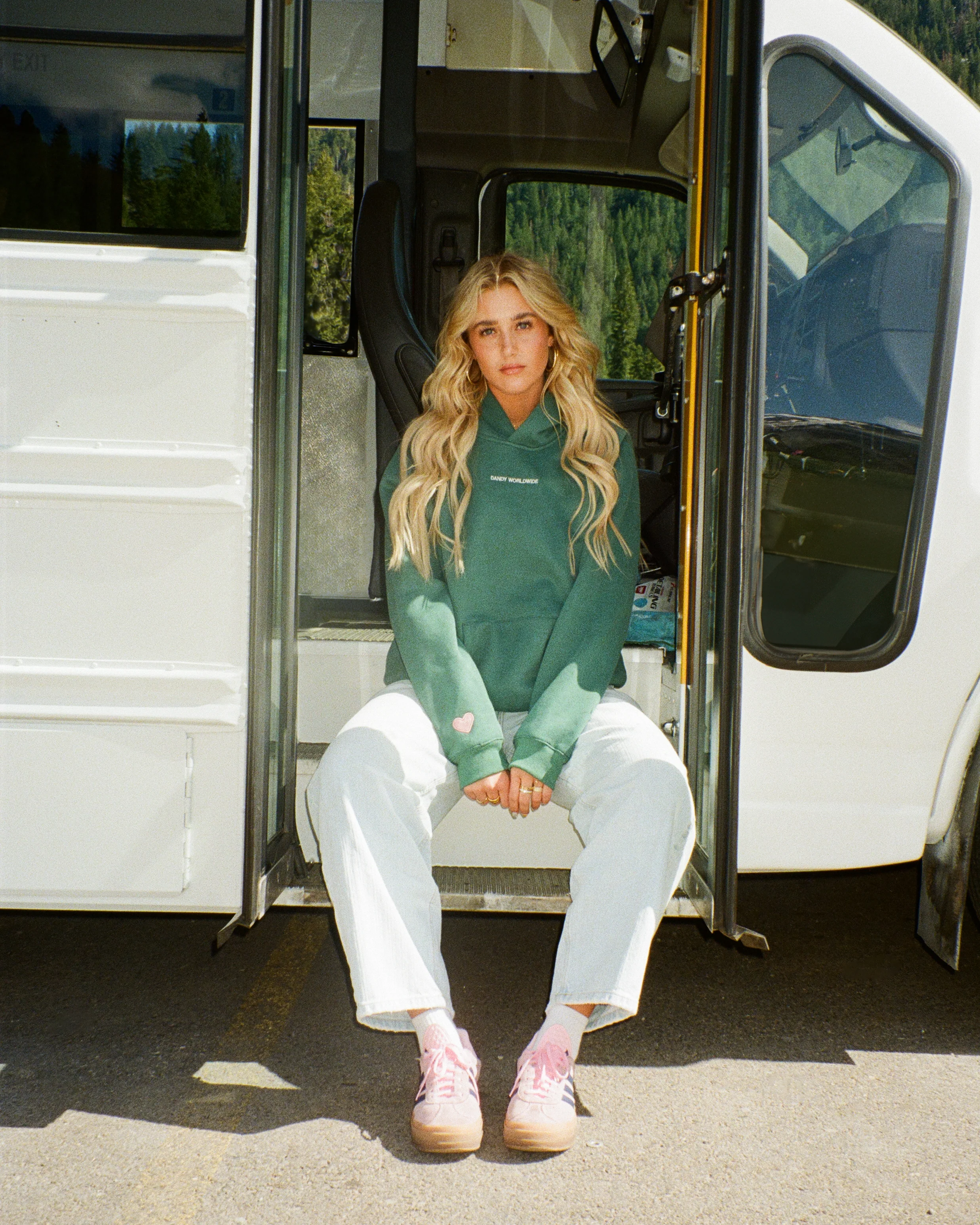 "Let's Go on a Drive" Oversized Lux Hoodie in Green - Image 14