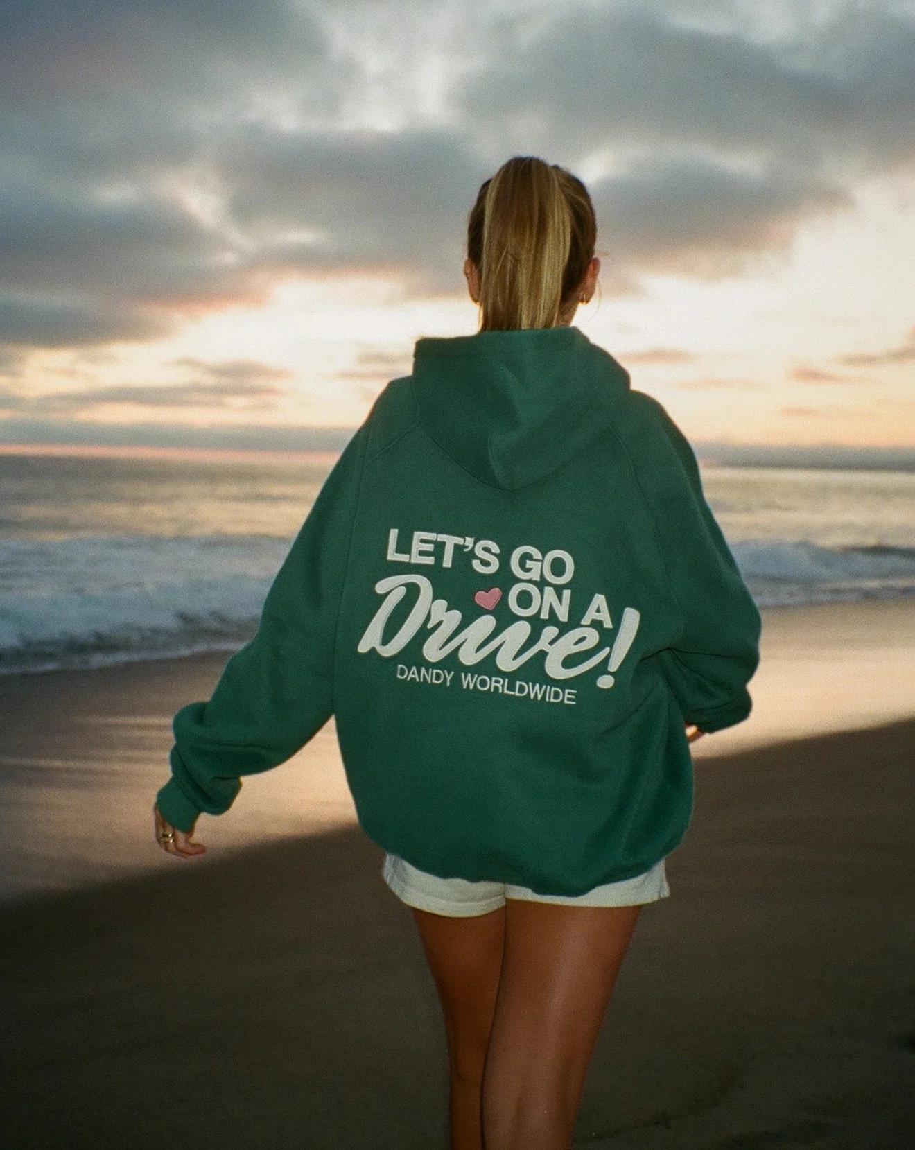 "Let's Go on a Drive" Oversized Lux Hoodie in Green - Image 6
