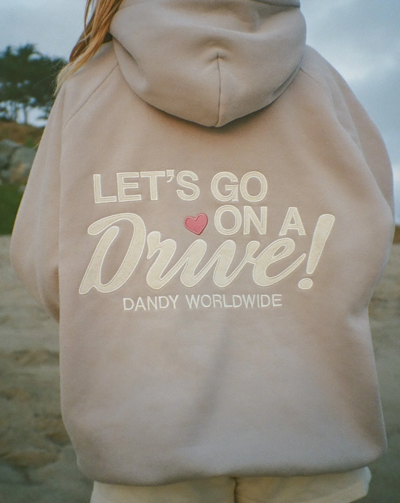 "Let's Go on a Drive" Oversized Lux Hoodie in Light Gray - Image 10