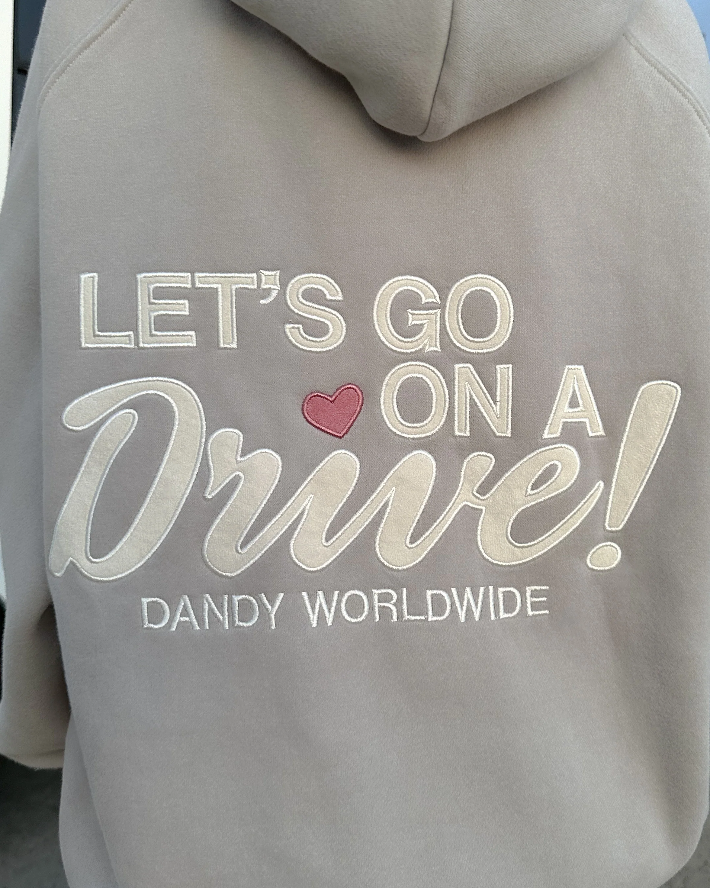 "Let's Go on a Drive" Oversized Lux Hoodie in Light Gray - Image 7