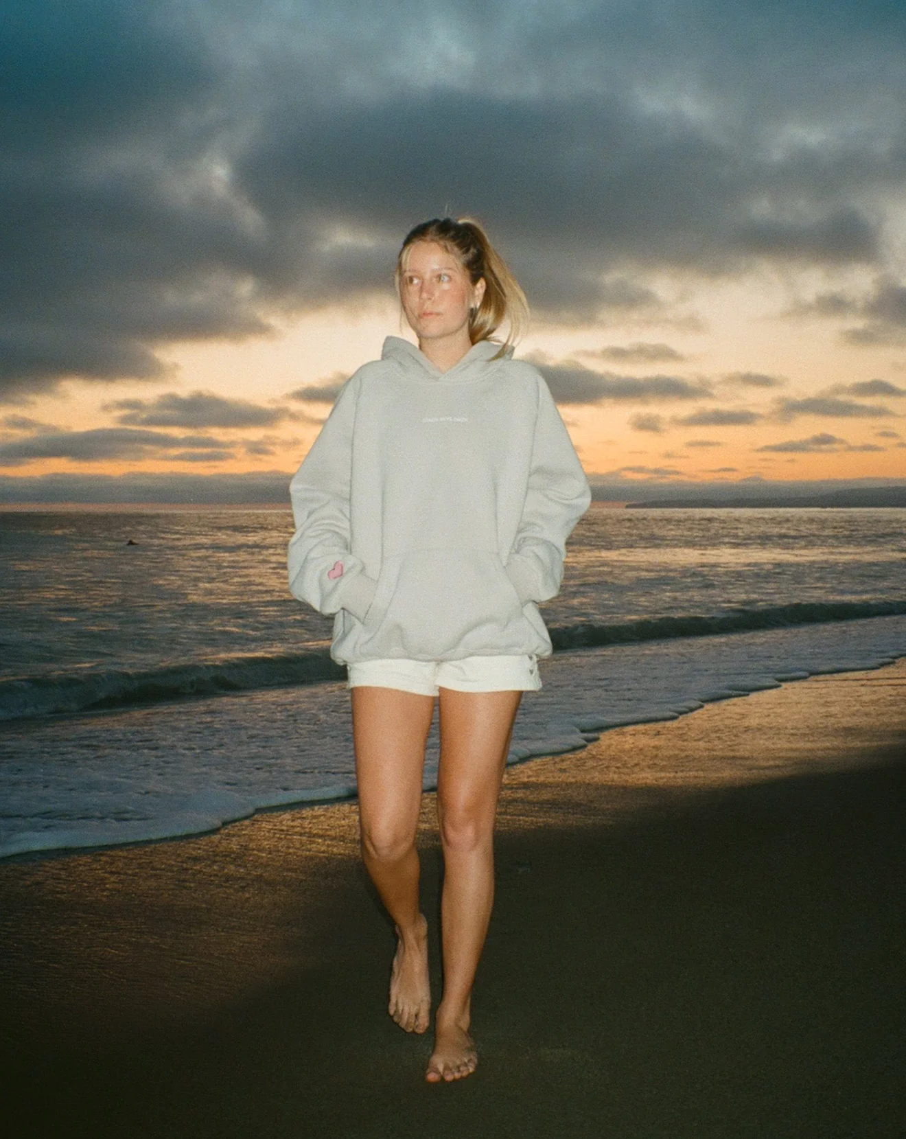 "Let's Go on a Drive" Oversized Lux Hoodie in Light Gray - Image 9