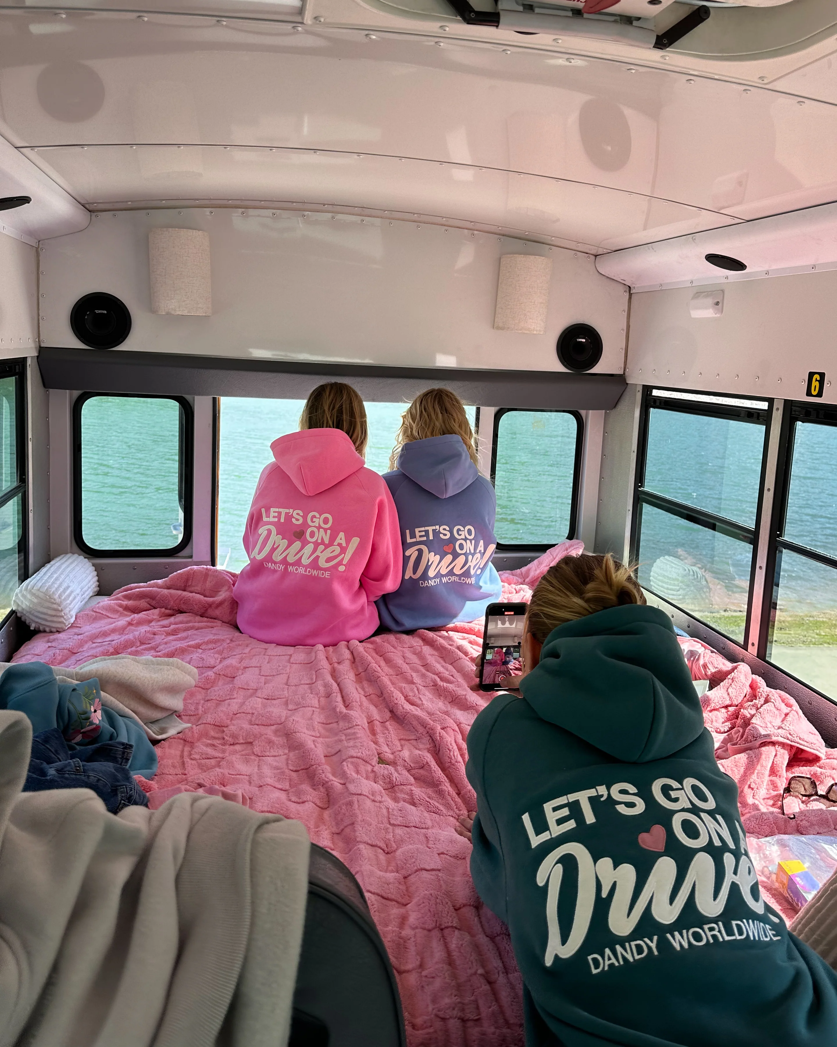"Let's Go on a Drive" Oversized Lux Hoodie in Pink - Image 8