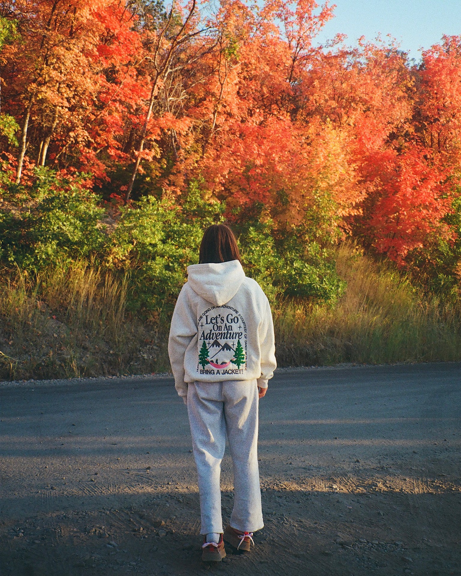 "Let's Go On An Adventure" Oversized Lux Hoodie in Heather Gray - Image 10