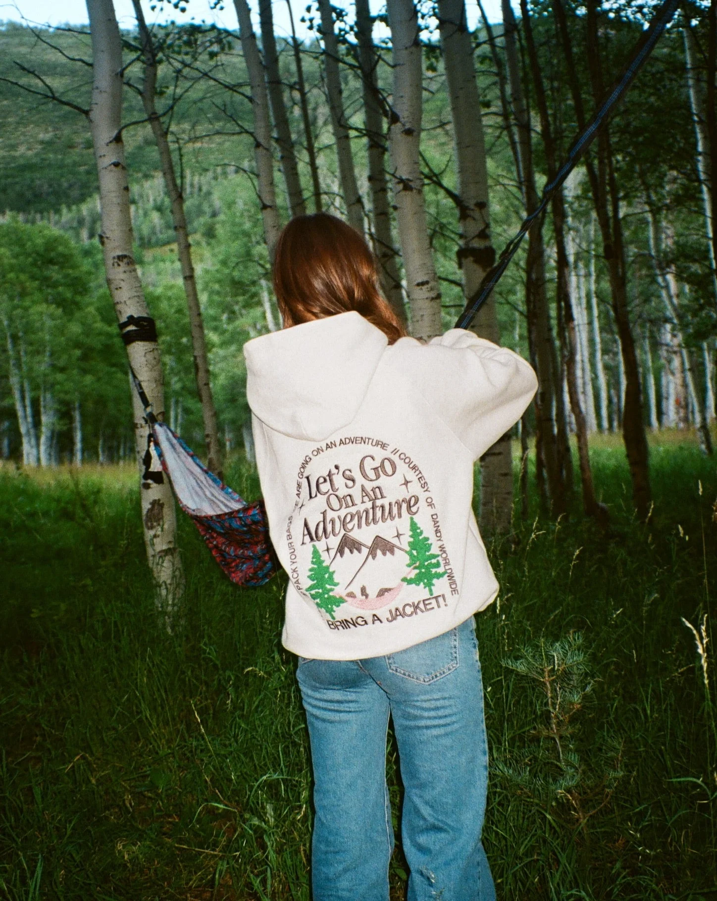 "Let's Go On An Adventure" Oversized Lux Hoodie in Heather Gray - Image 6