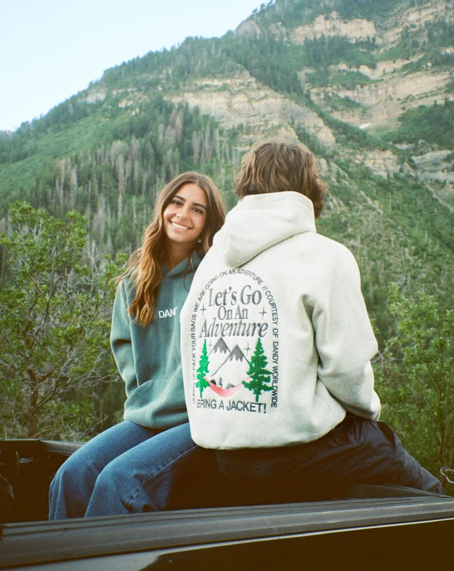 "Let's Go On An Adventure" Oversized Lux Hoodie in Heather Gray - Image 9