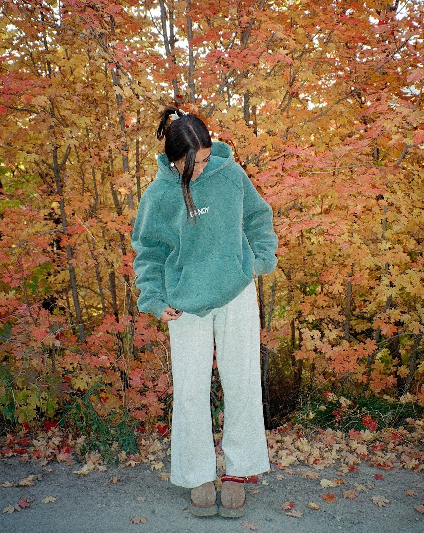 "Let's Go On An Adventure" Oversized Lux Hoodie in Pine Green - Image 10
