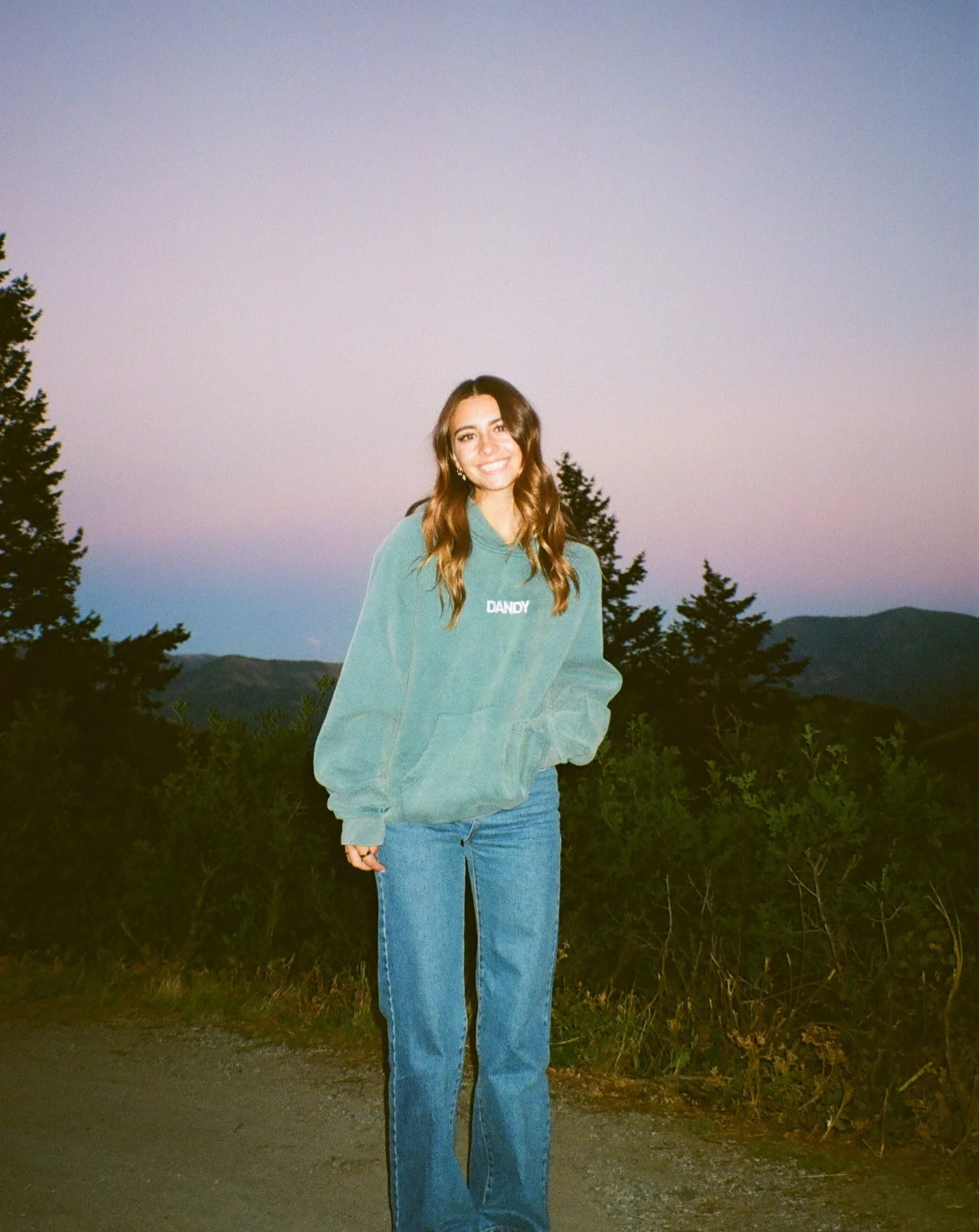 "Let's Go On An Adventure" Oversized Lux Hoodie in Pine Green - Image 5