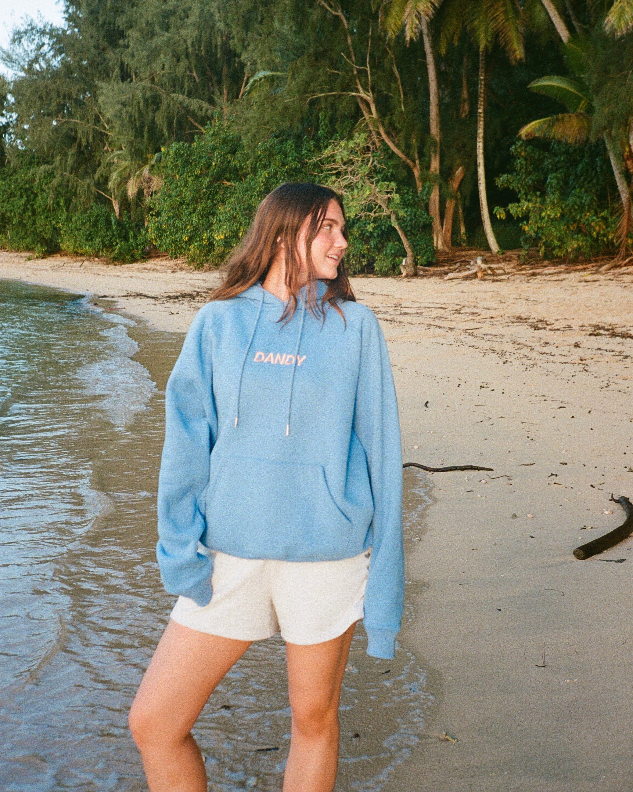 "Let's Watch the Sunset" Oversized Lux Hoodie in Blue - Image 8