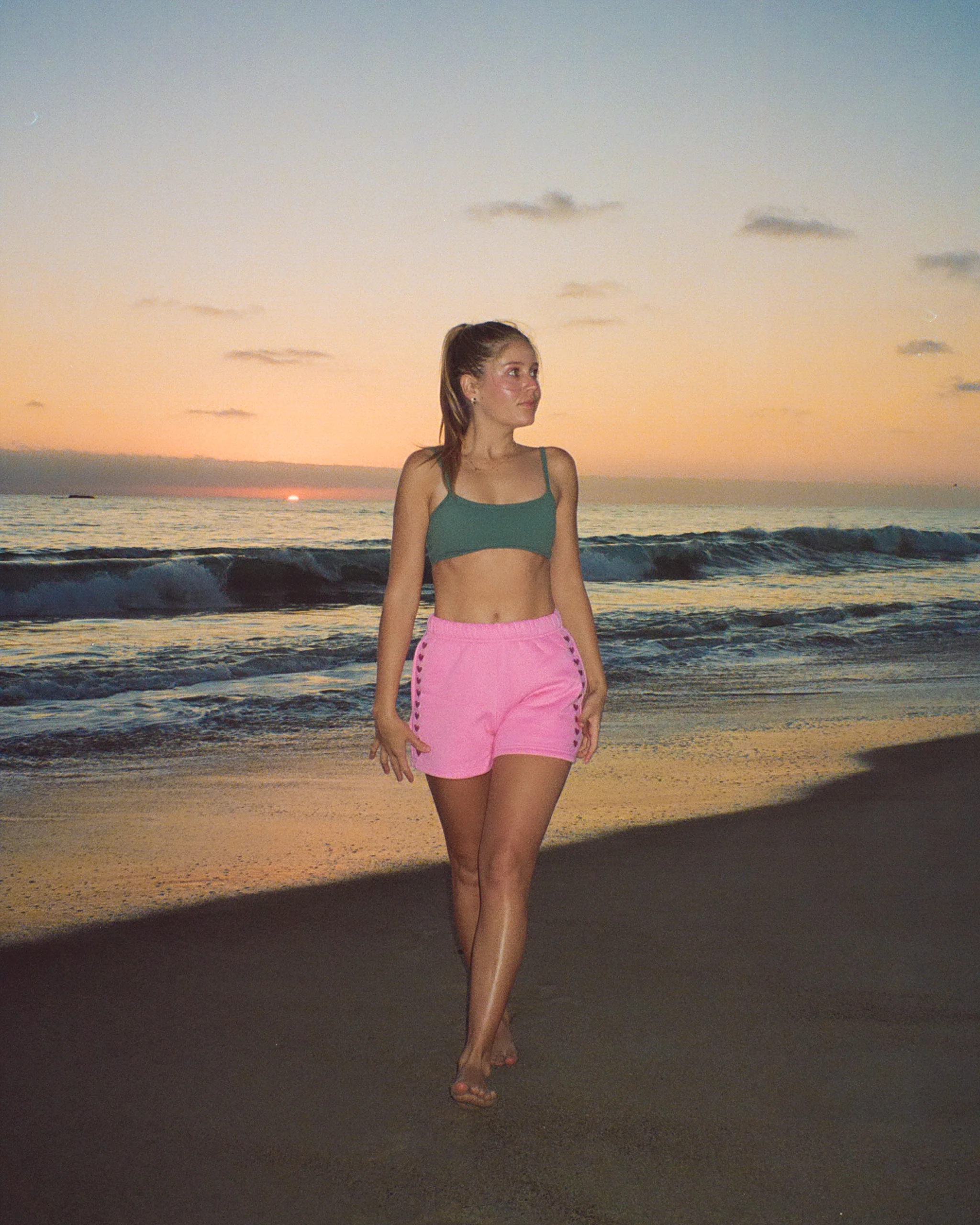 "Lover" Sweat Shorts in Pink - Image 4